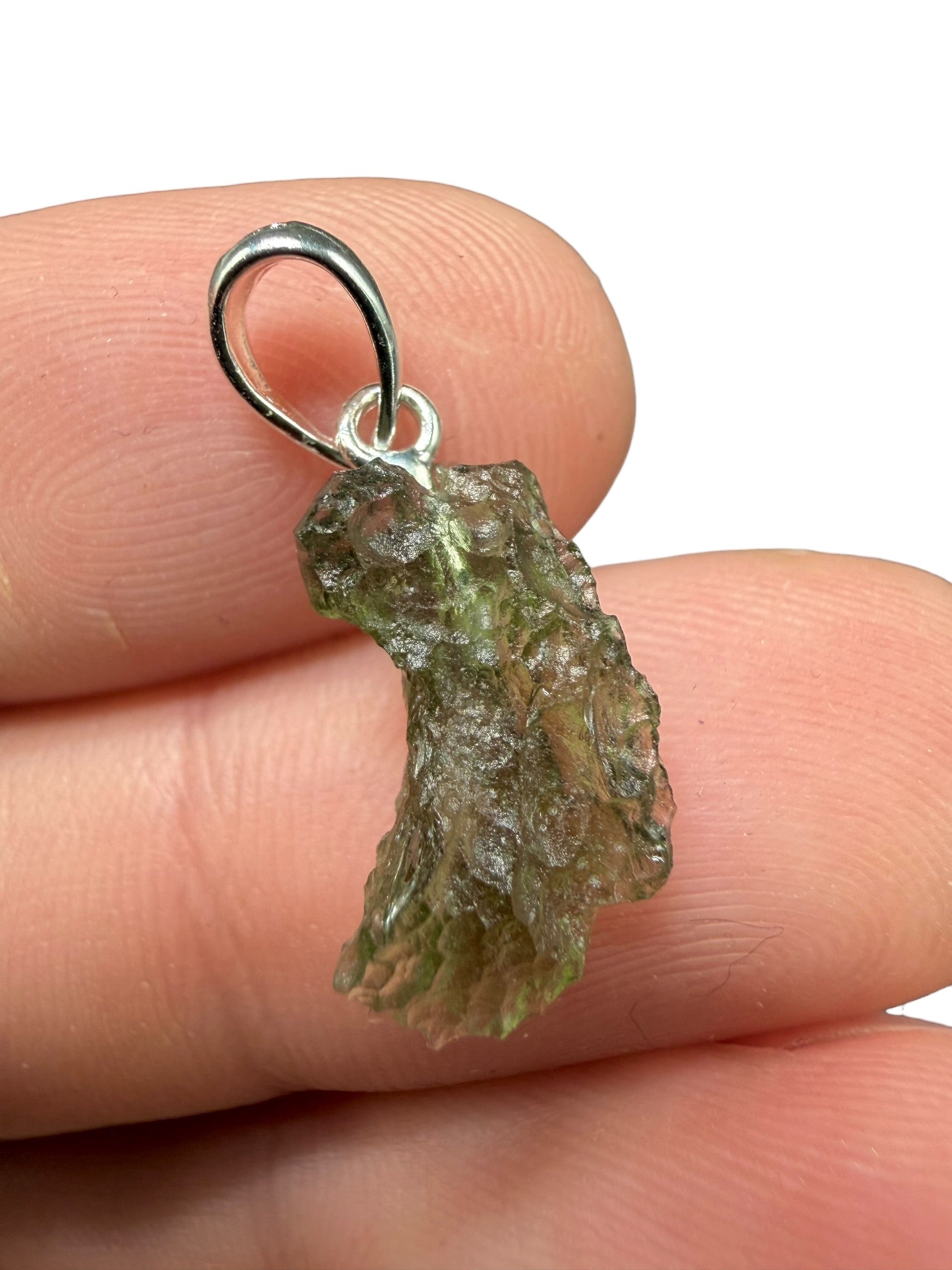 Silver moldavite pendant 0,8g - SP/V938