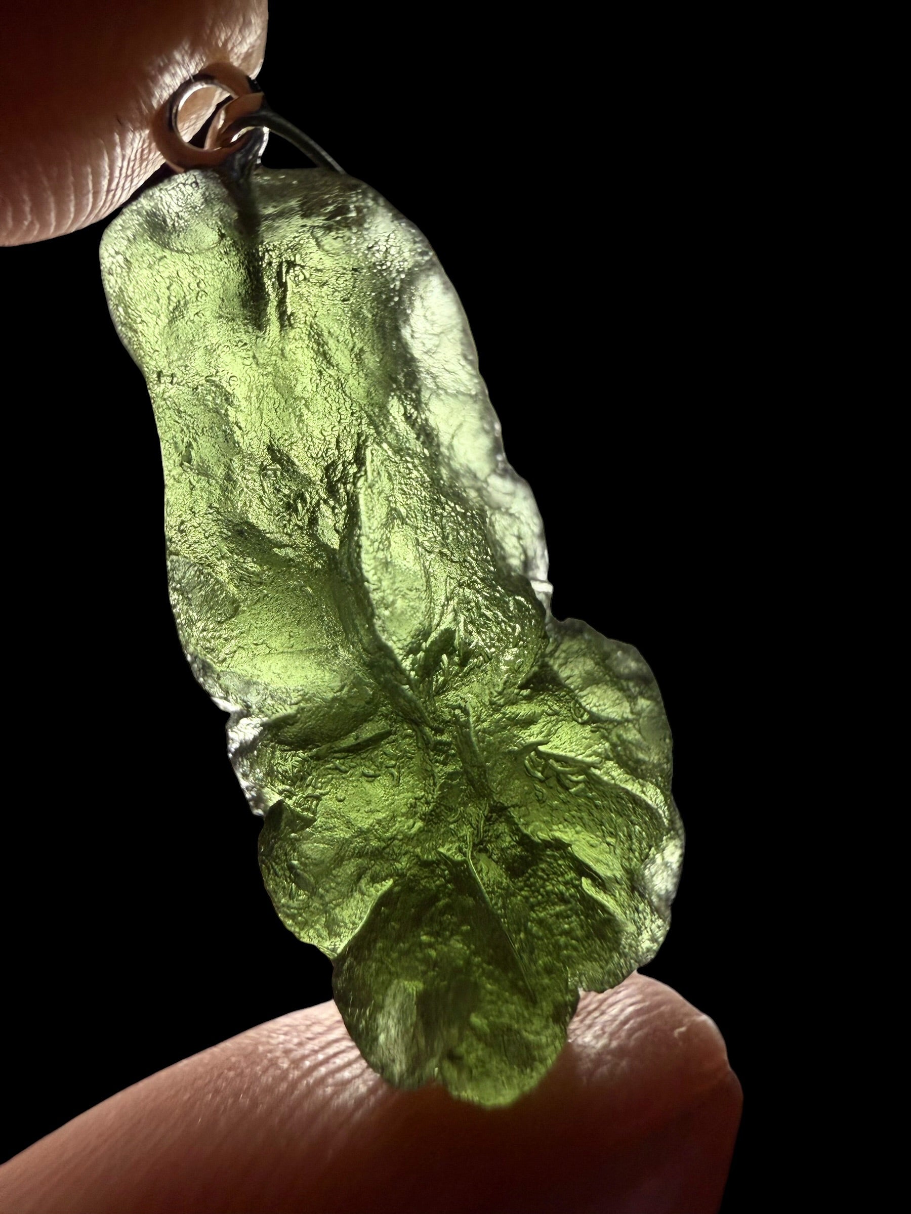 Silver moldavite pendant 2,7g - SP/V941