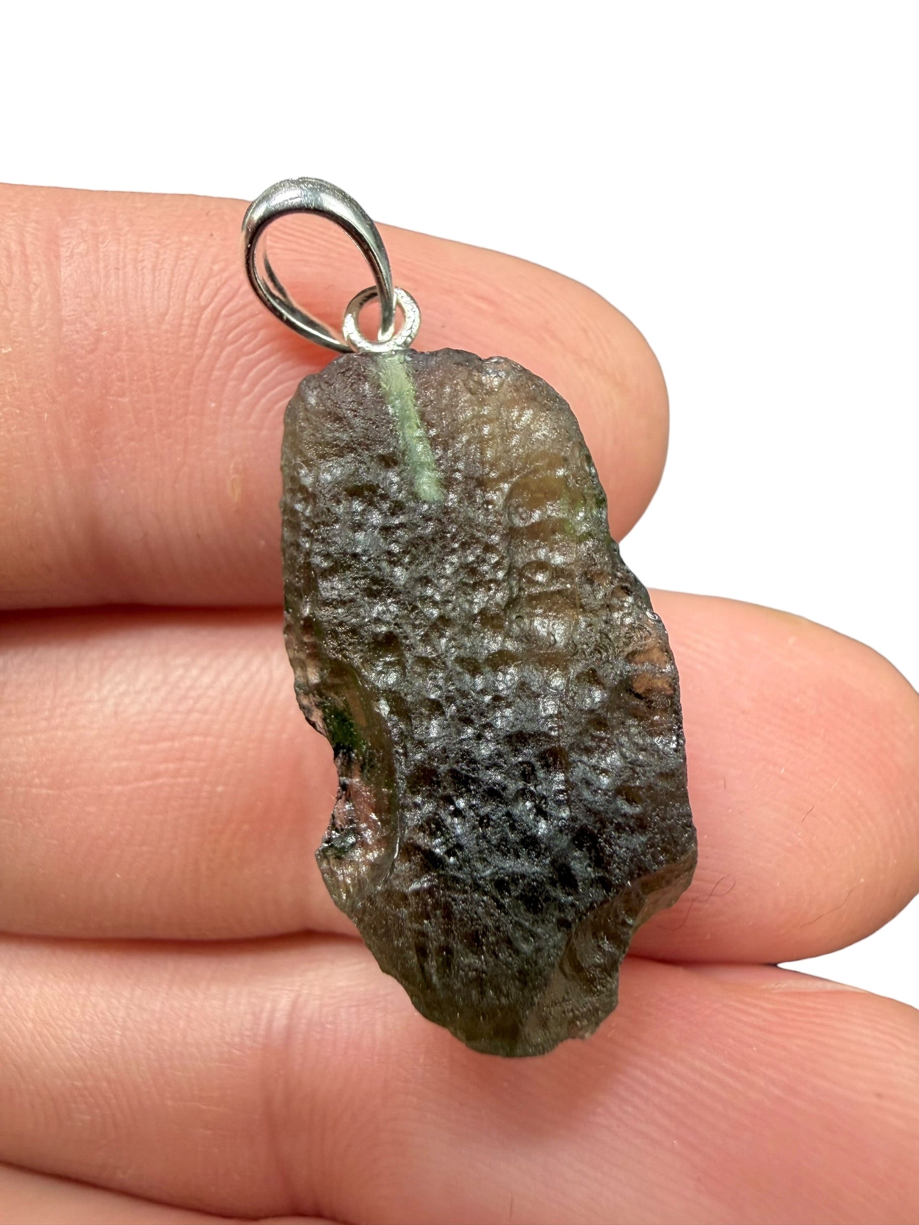 Silver moldavite pendant 2,8g - SP/V942