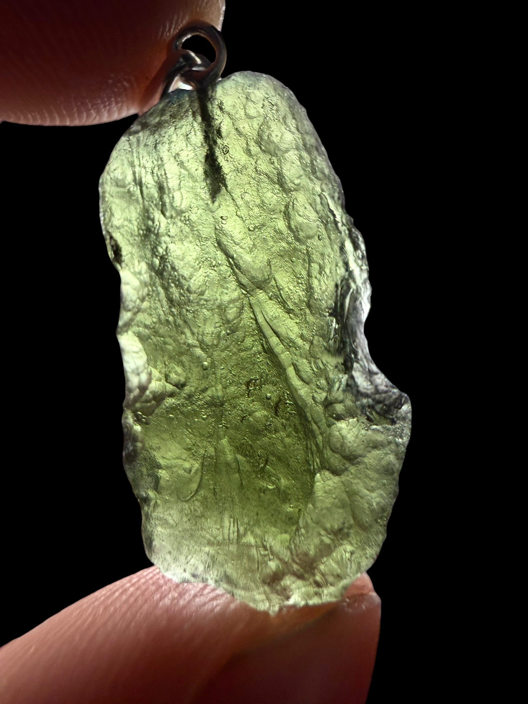 Silver moldavite pendant 2,8g - SP/V942