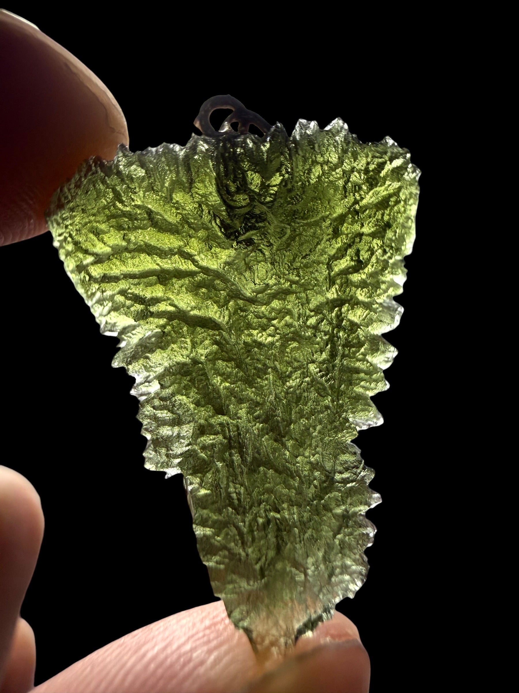 Silver moldavite pendant 3,95g - SP/V943