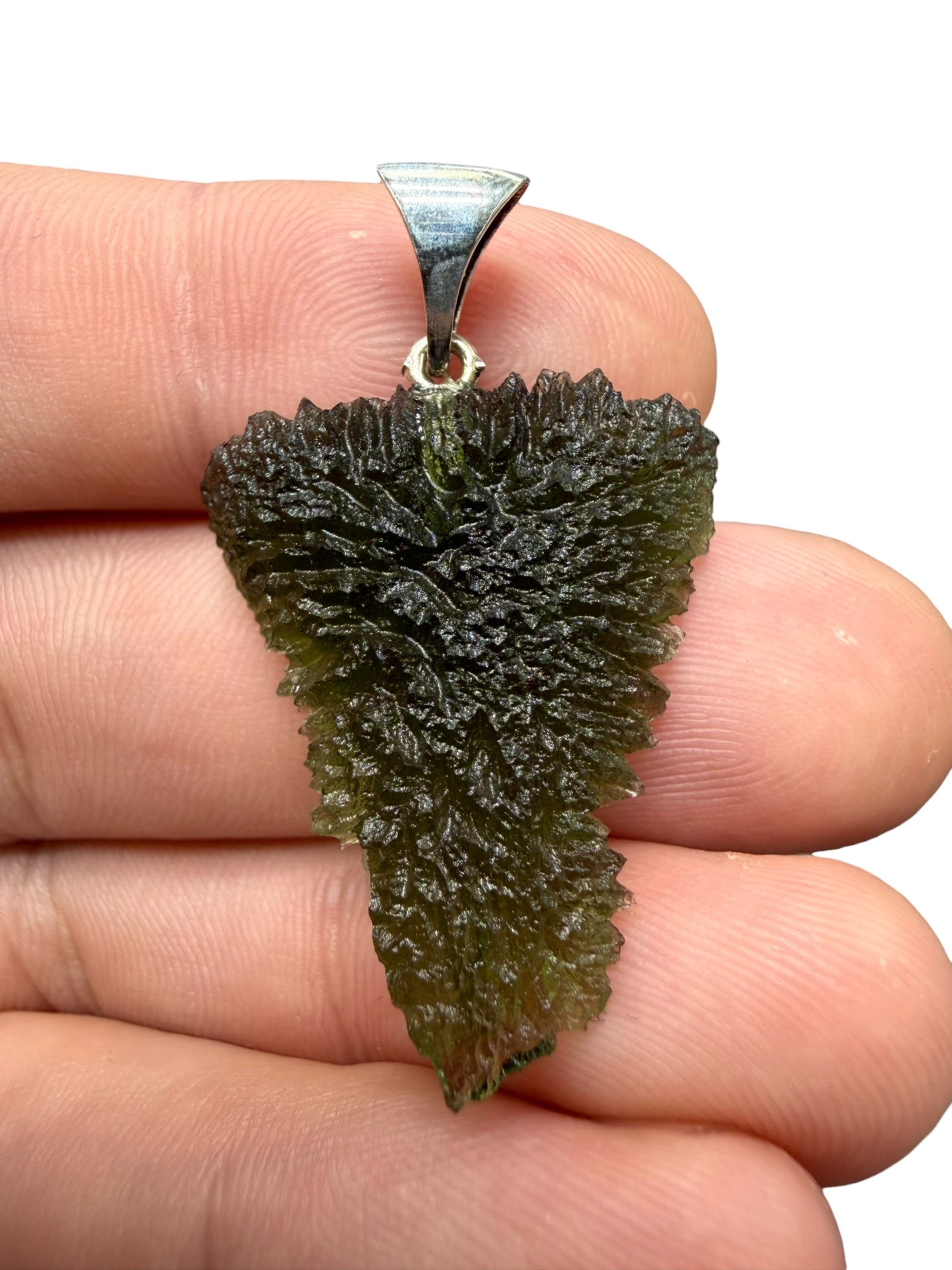 Silver moldavite pendant 3,95g