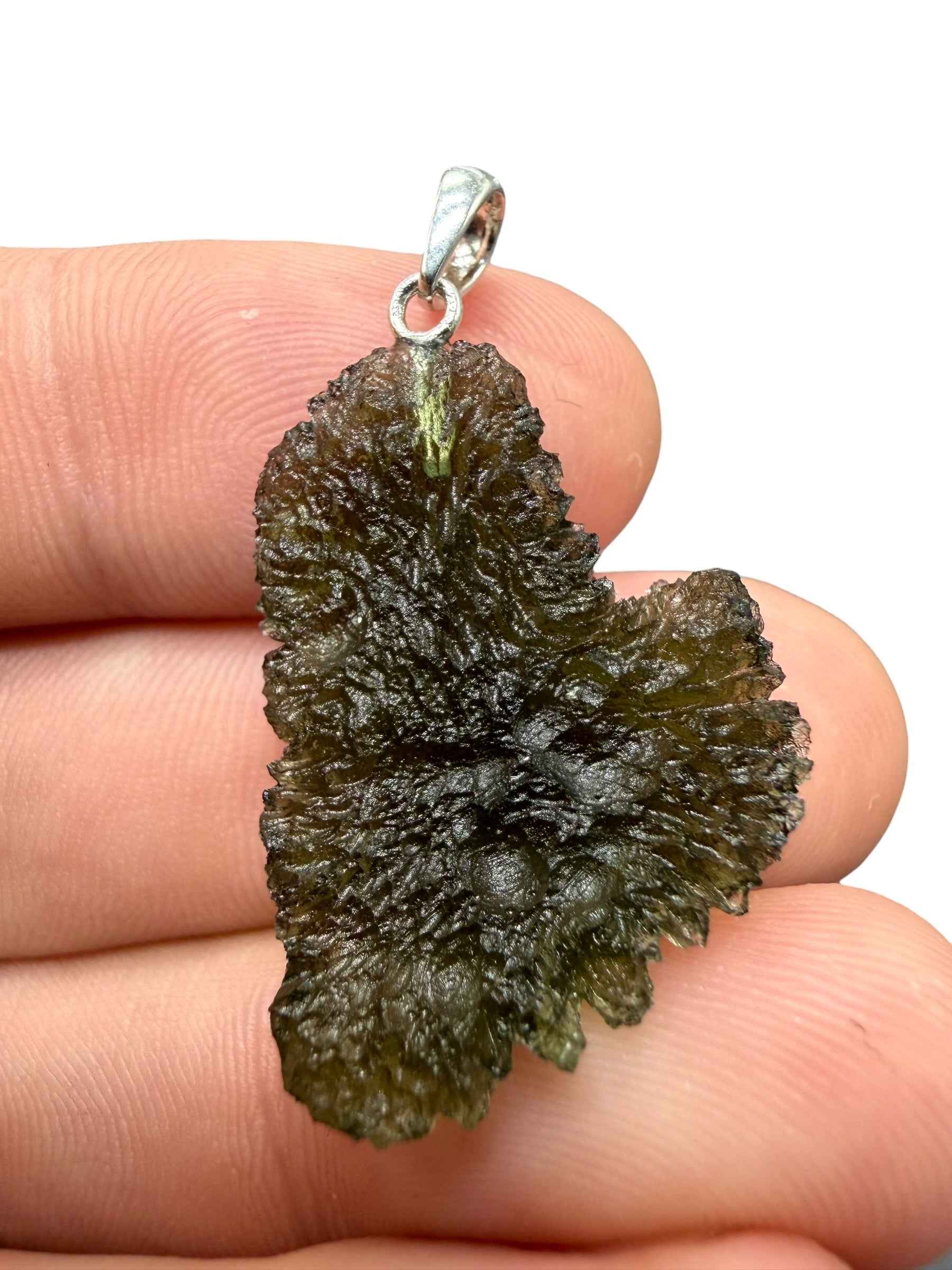 Ciondolo di moldavite in argento 3,7g - SP/V944