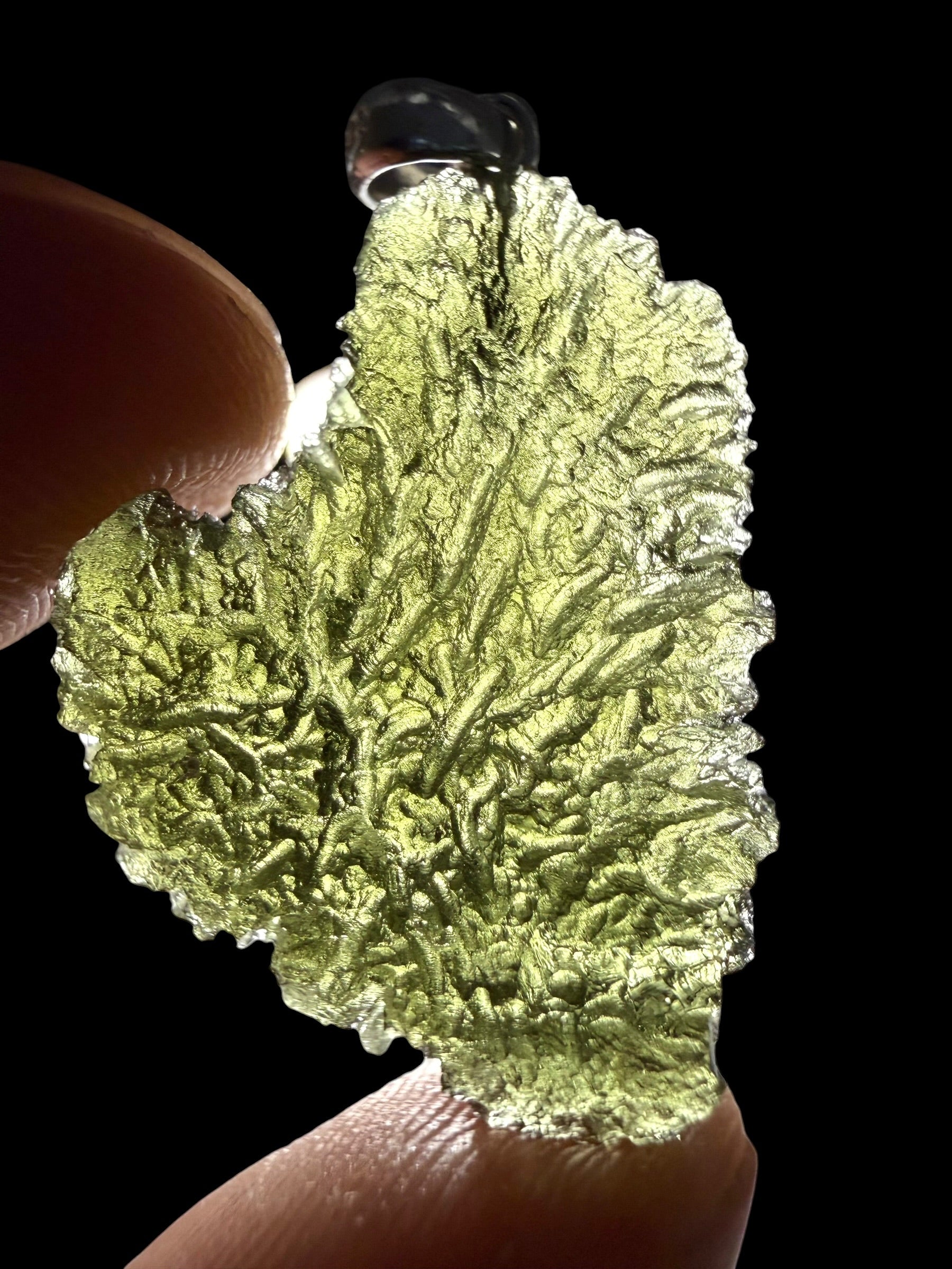 Silver moldavite pendant 3,7g - SP/V944