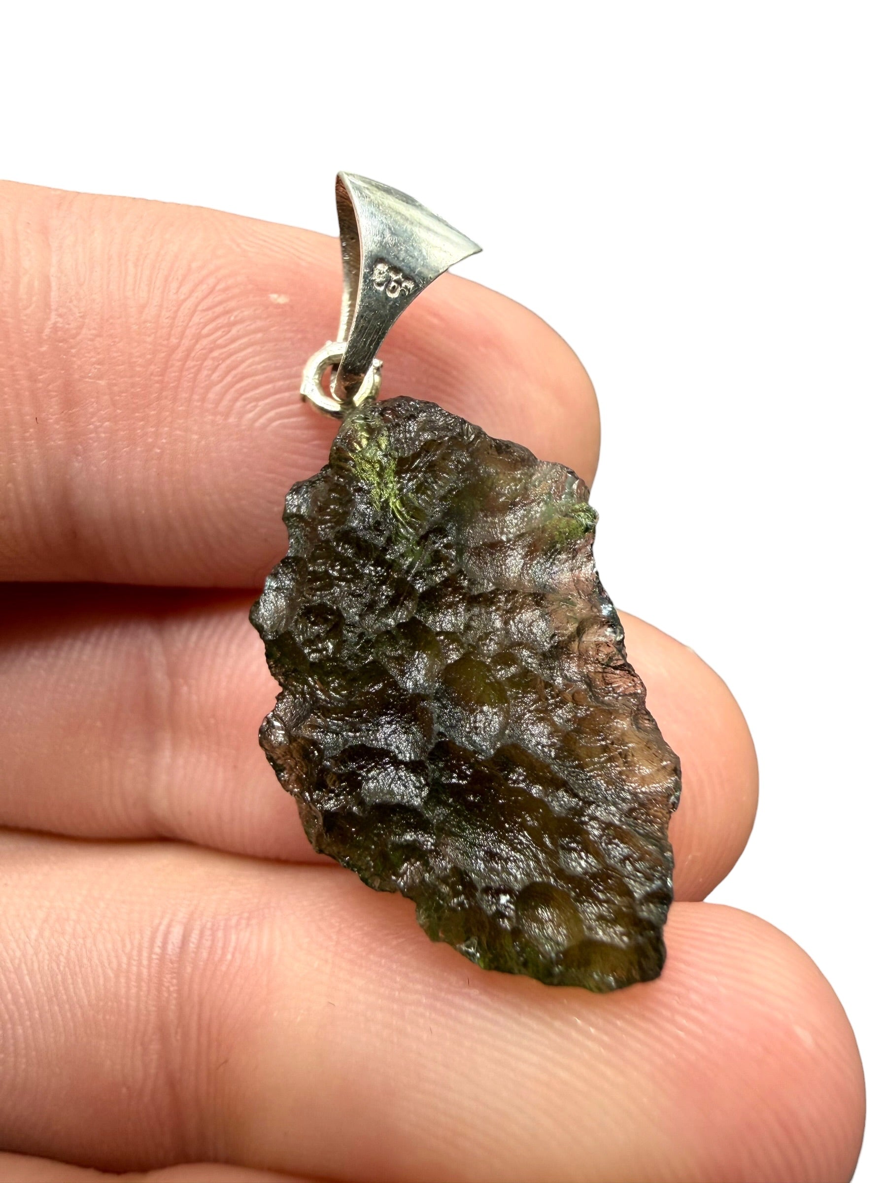 Silver moldavite pendant 2,35g - SP/V946