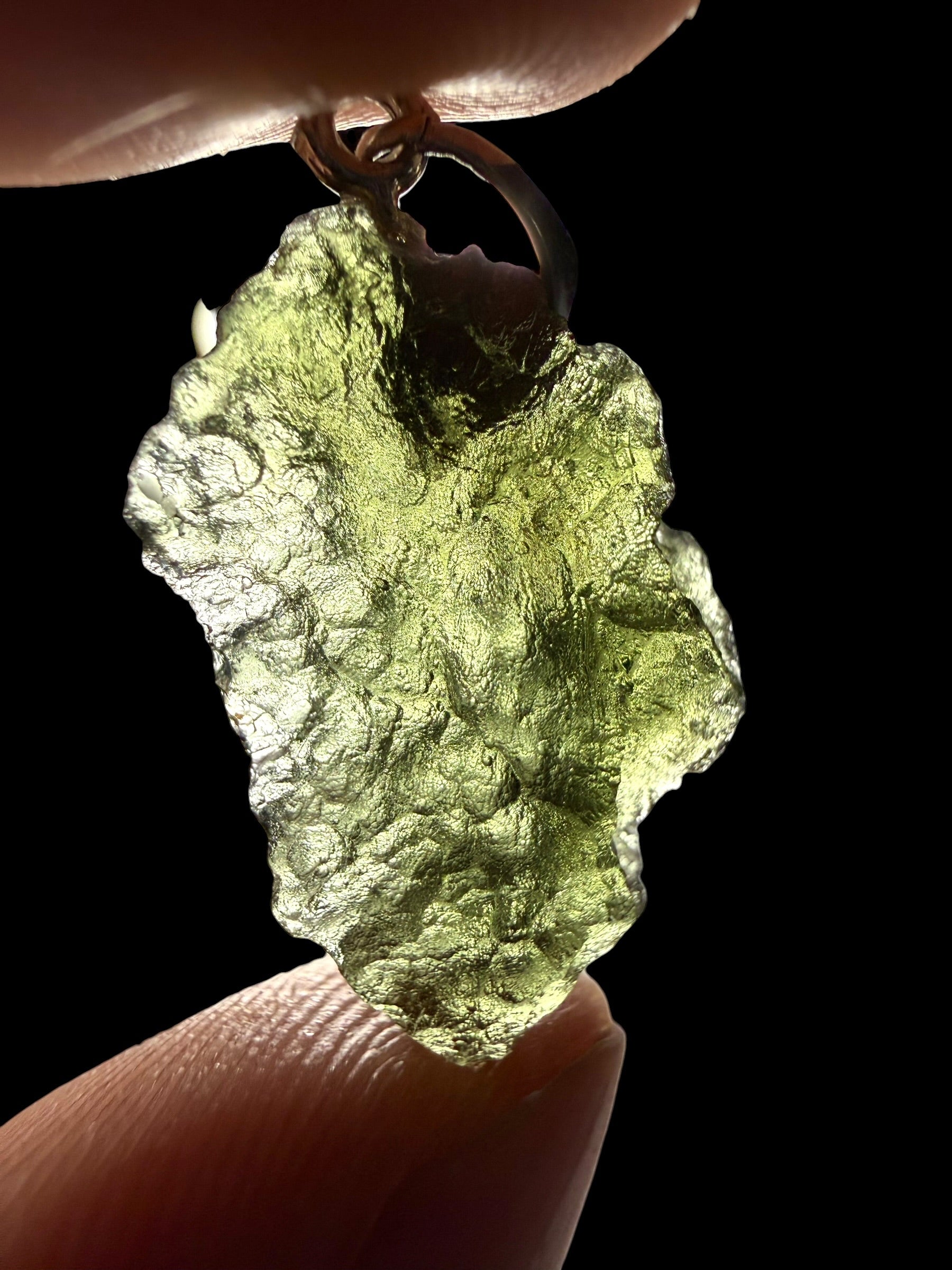 Silver moldavite pendant 2,35g - SP/V946