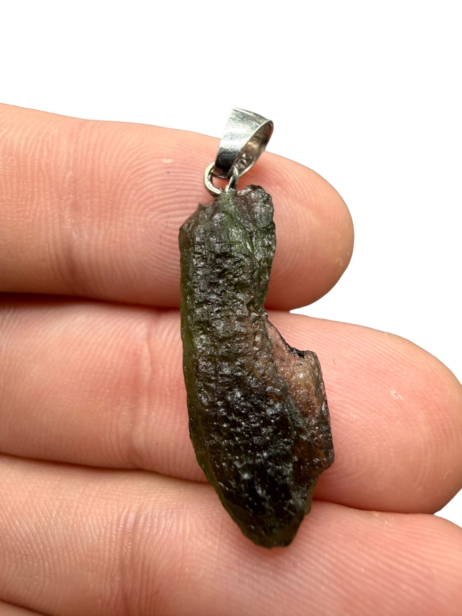 Silver moldavite pendant 1,8g - SP/V947