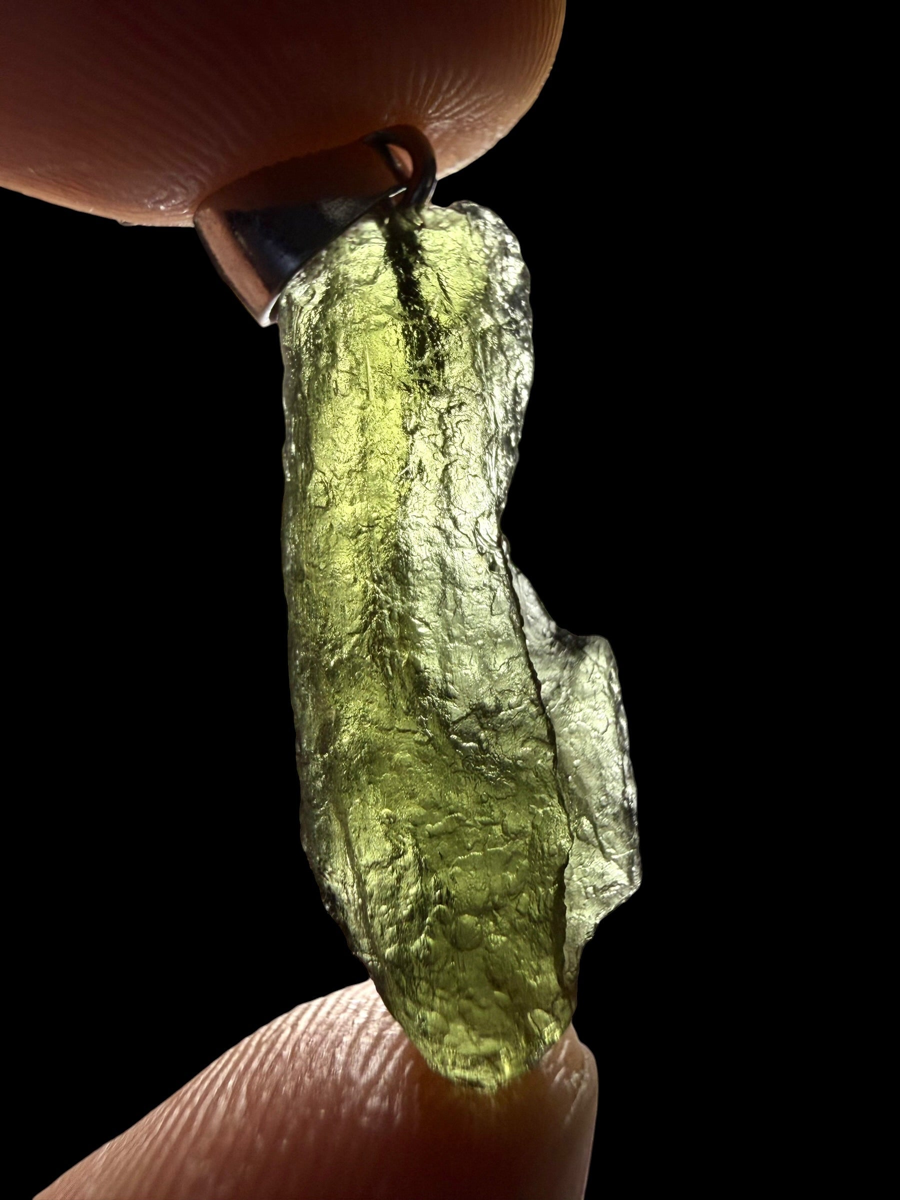 Silver moldavite pendant 1,8g - SP/V947