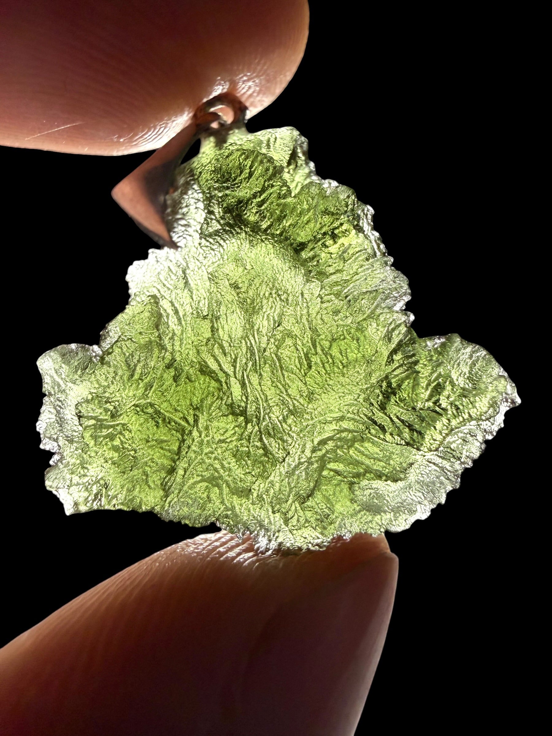 Silver moldavite pendant 4,7g - SP/V948