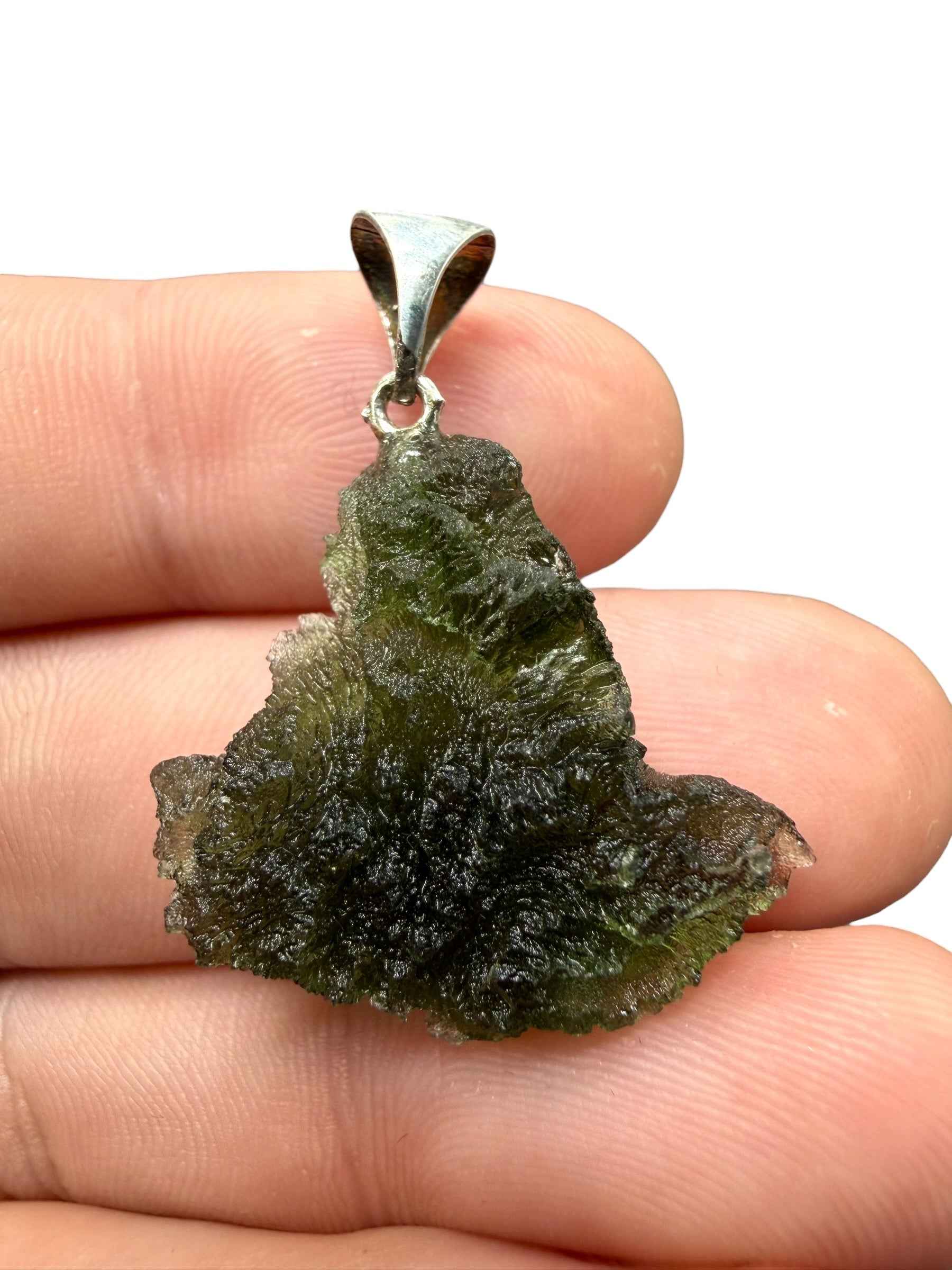 Ciondolo di moldavite in argento 4,7g - SP/V948