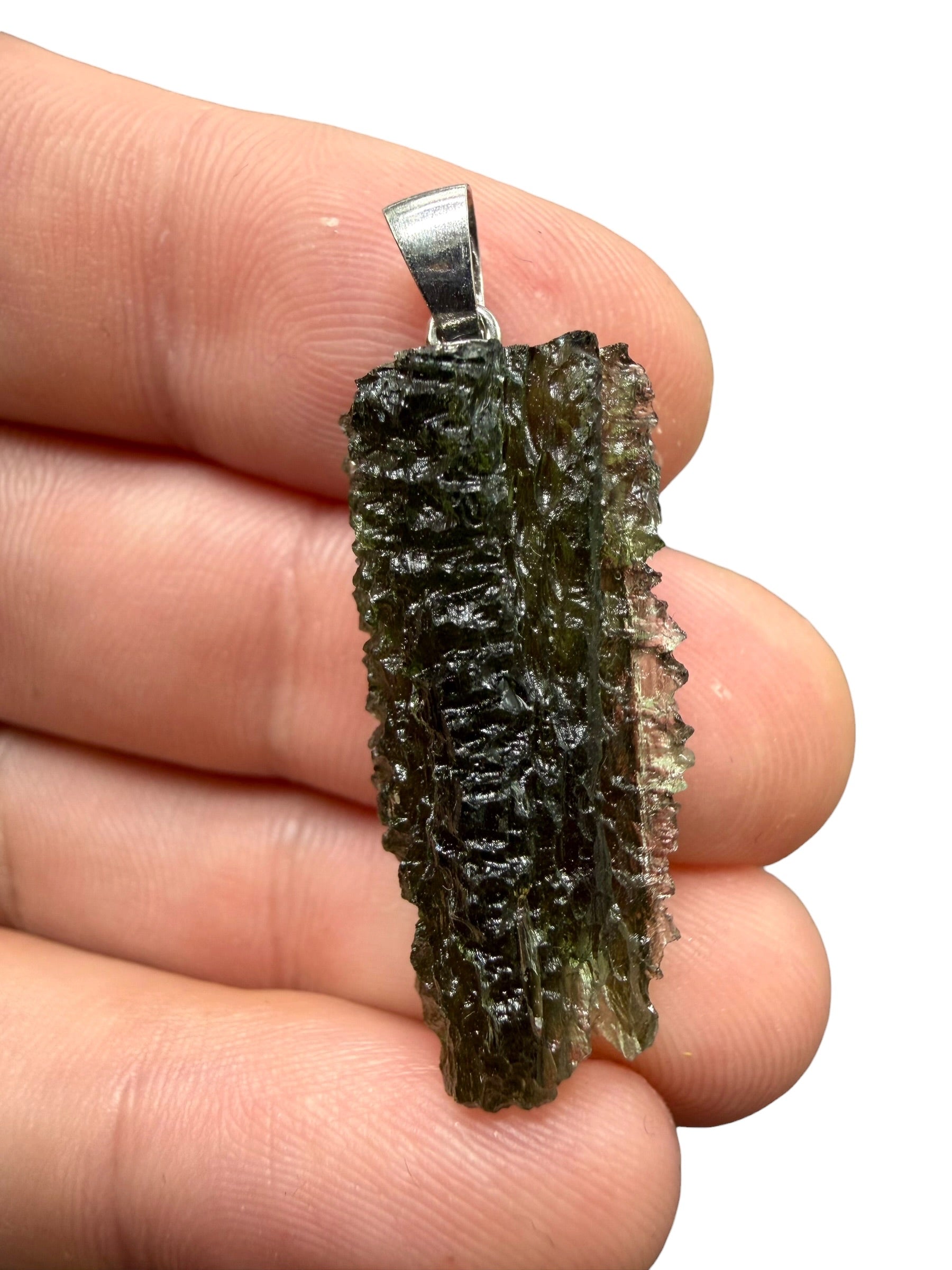 Silver moldavite pendant 4,35g