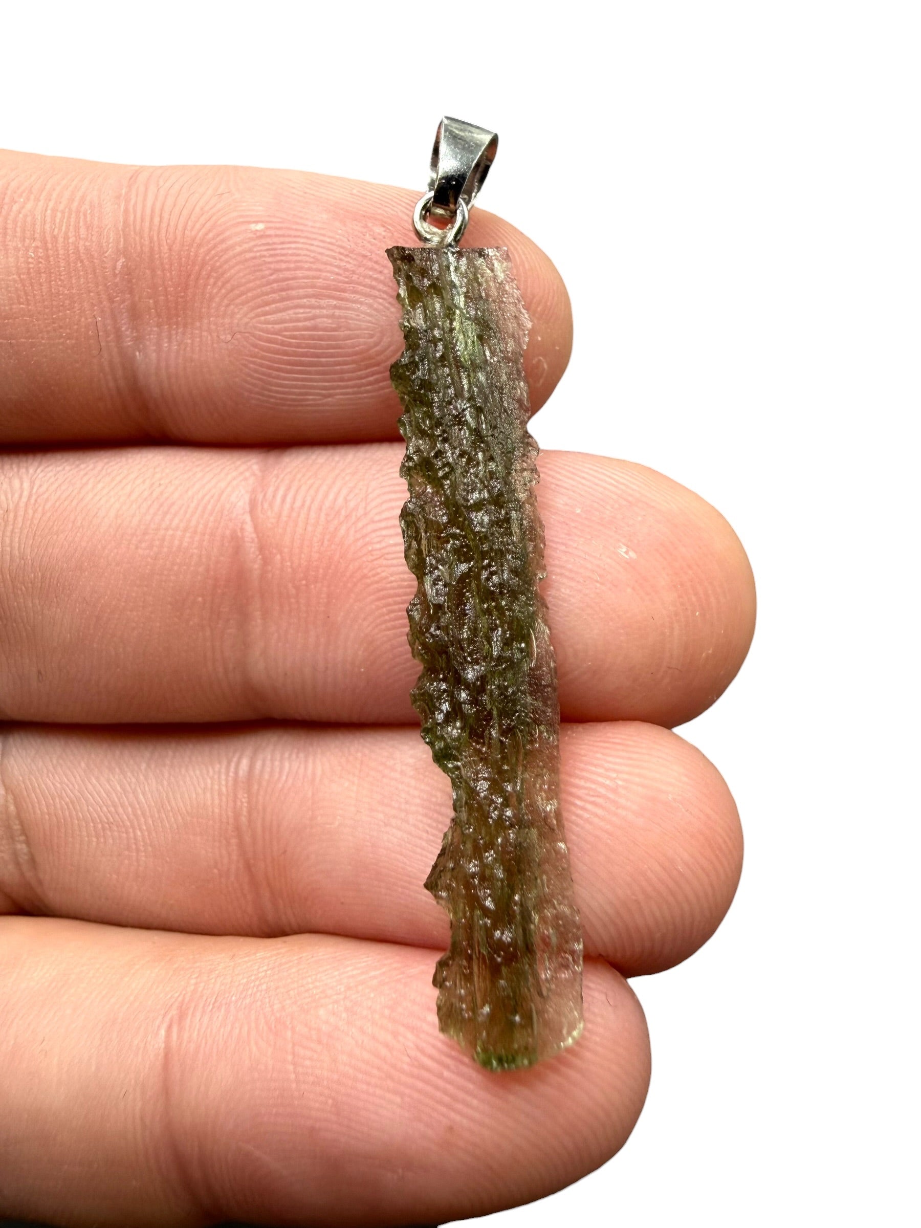 Silver moldavite pendant 1,4g