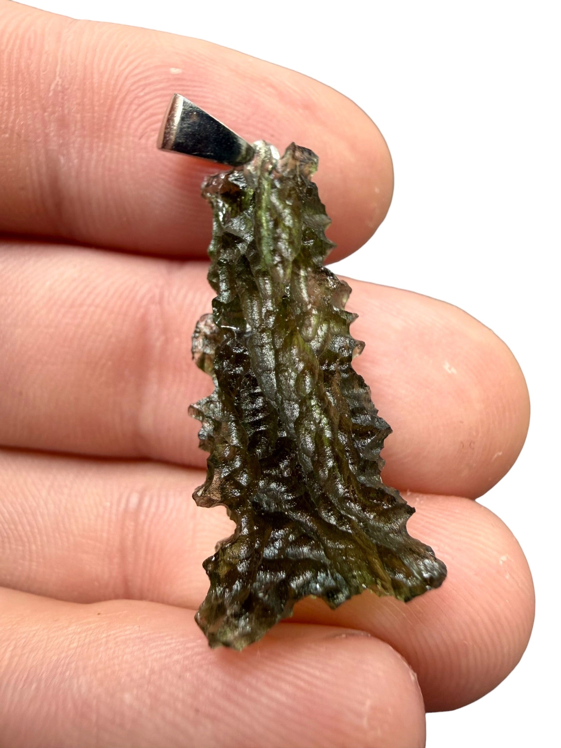 Silver moldavite pendant 2,3g - SP/V952