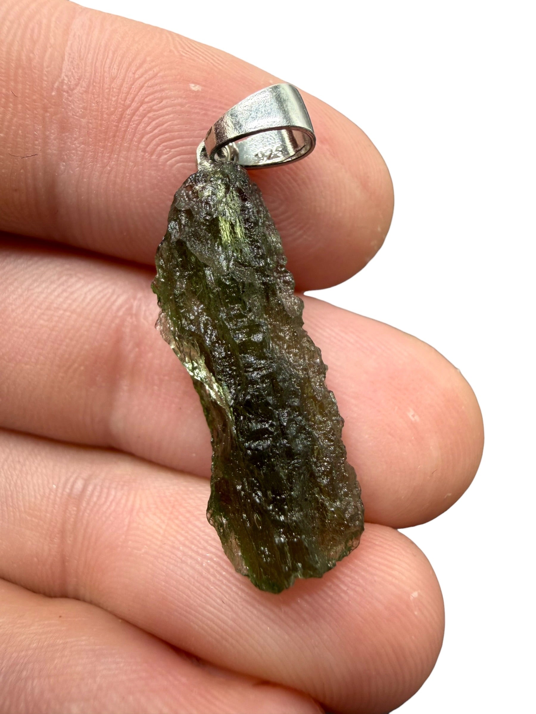 Silver moldavite pendant 2,1g - SP/V953