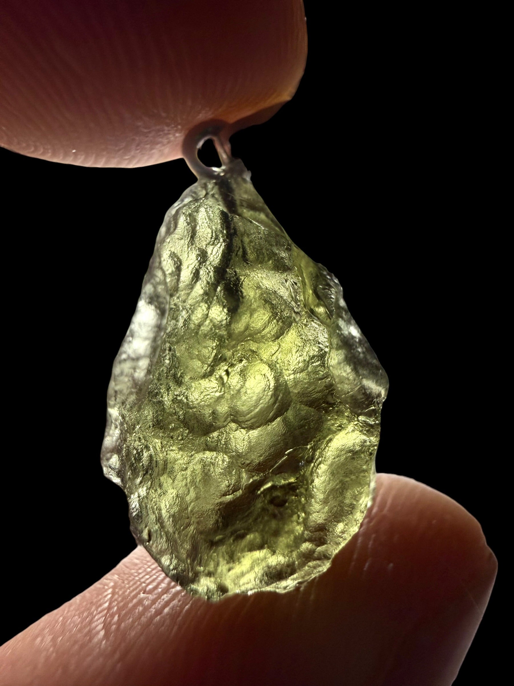 Silver moldavite pendant 1,7g - SP/V955