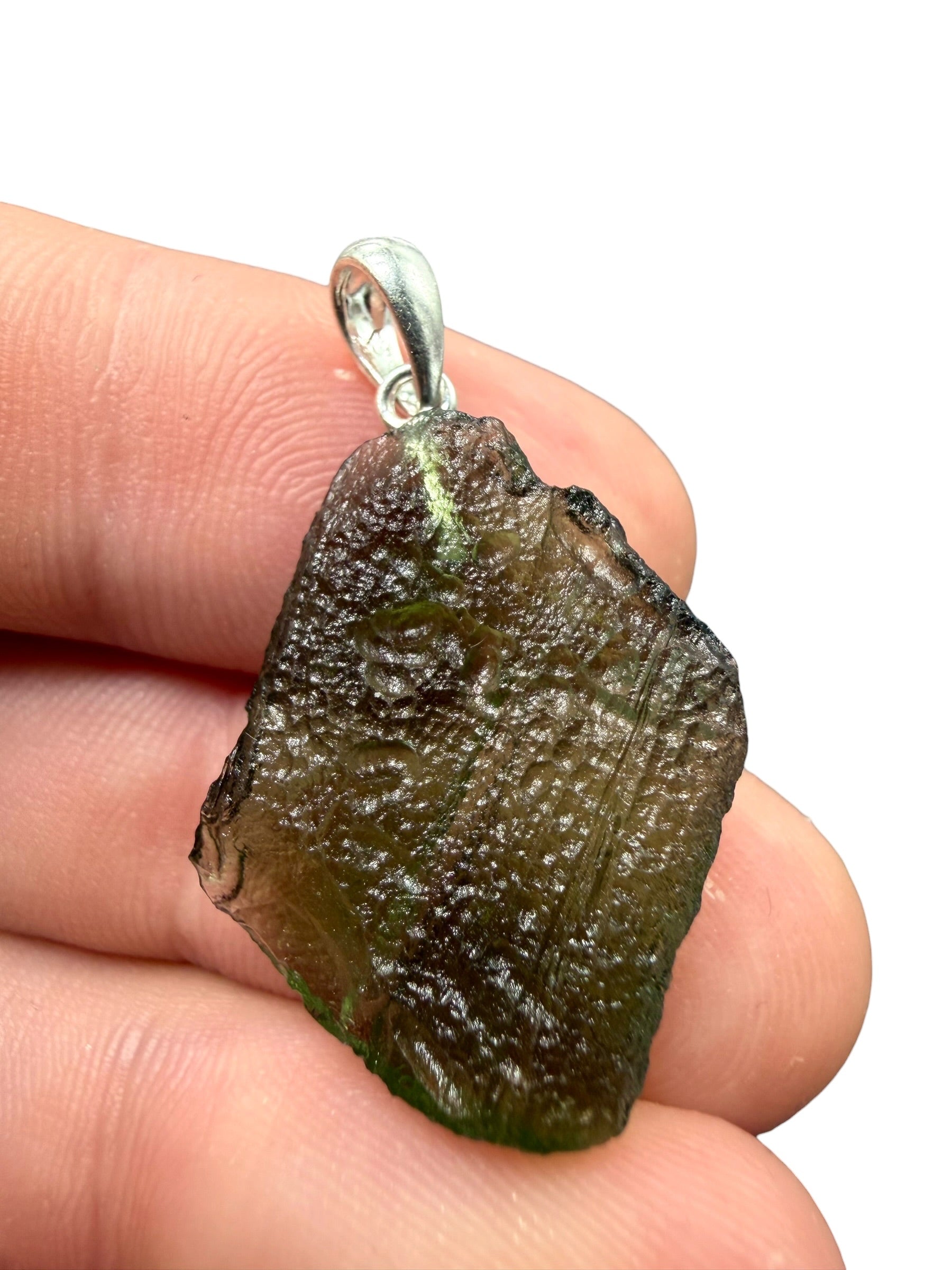 Silver moldavite pendant 2,6g - SP/V956