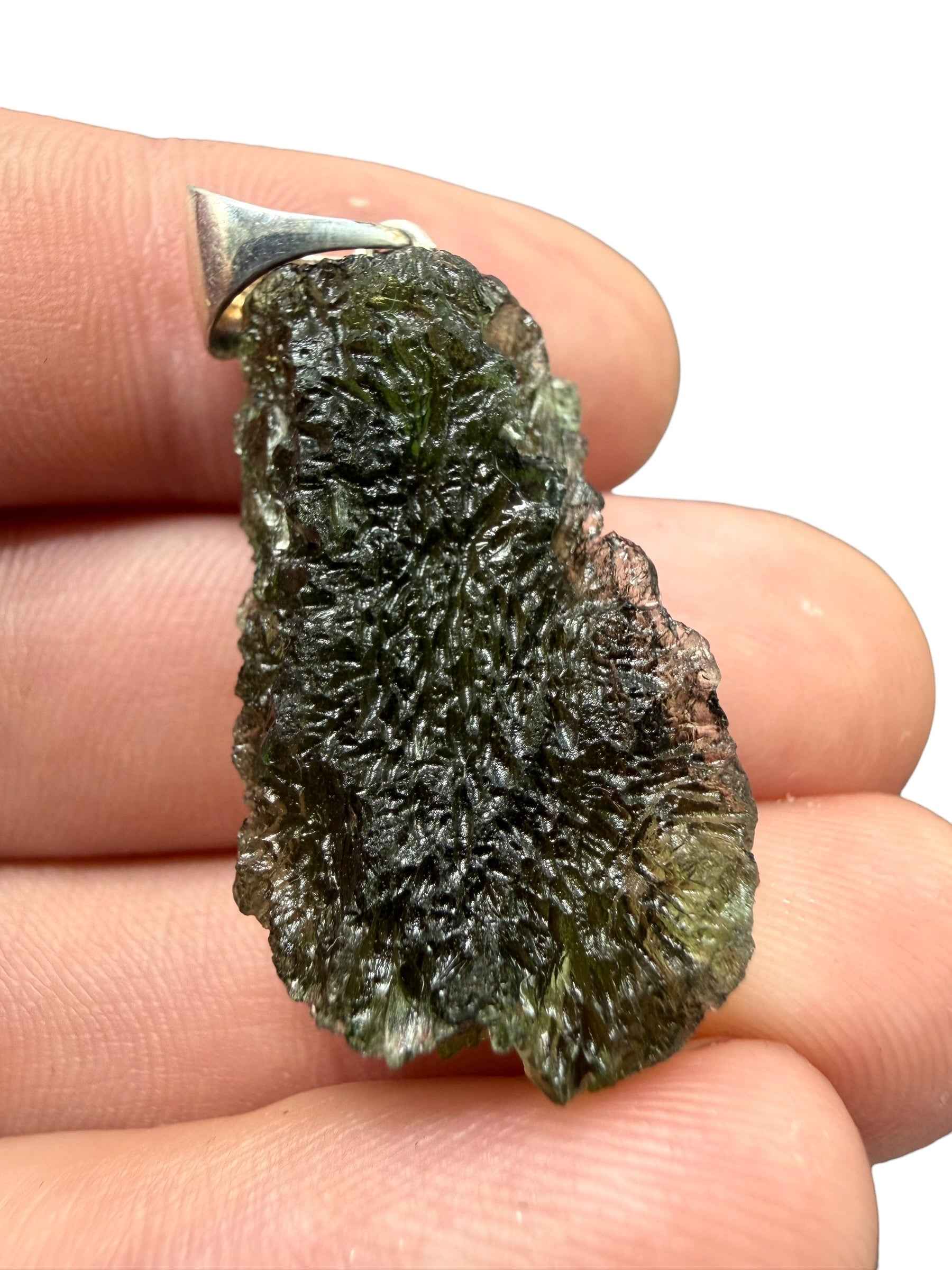 Ciondolo di moldavite in argento 5,8g - SP/V957