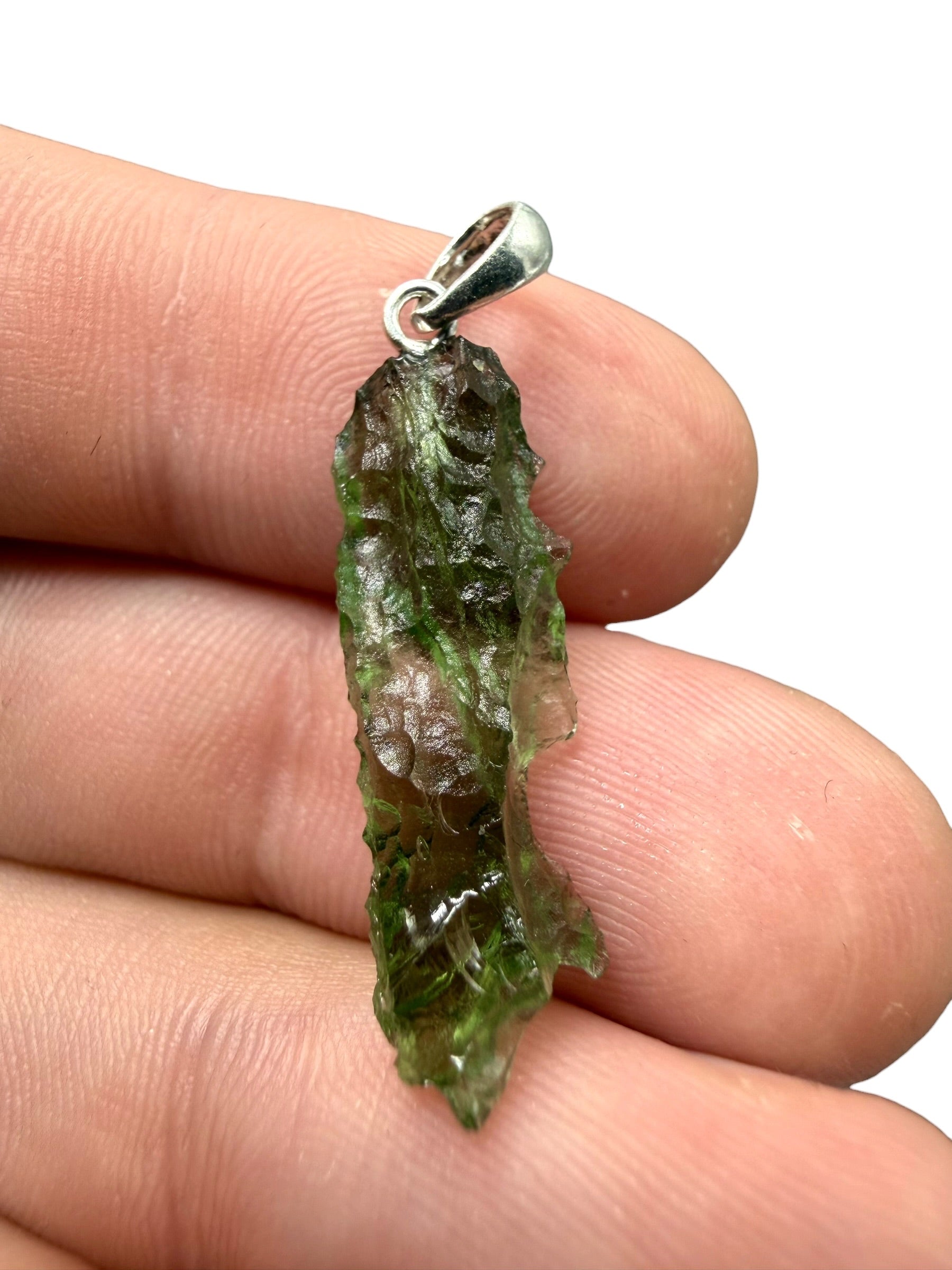 Silver moldavite pendant 1,3g - SP/V958