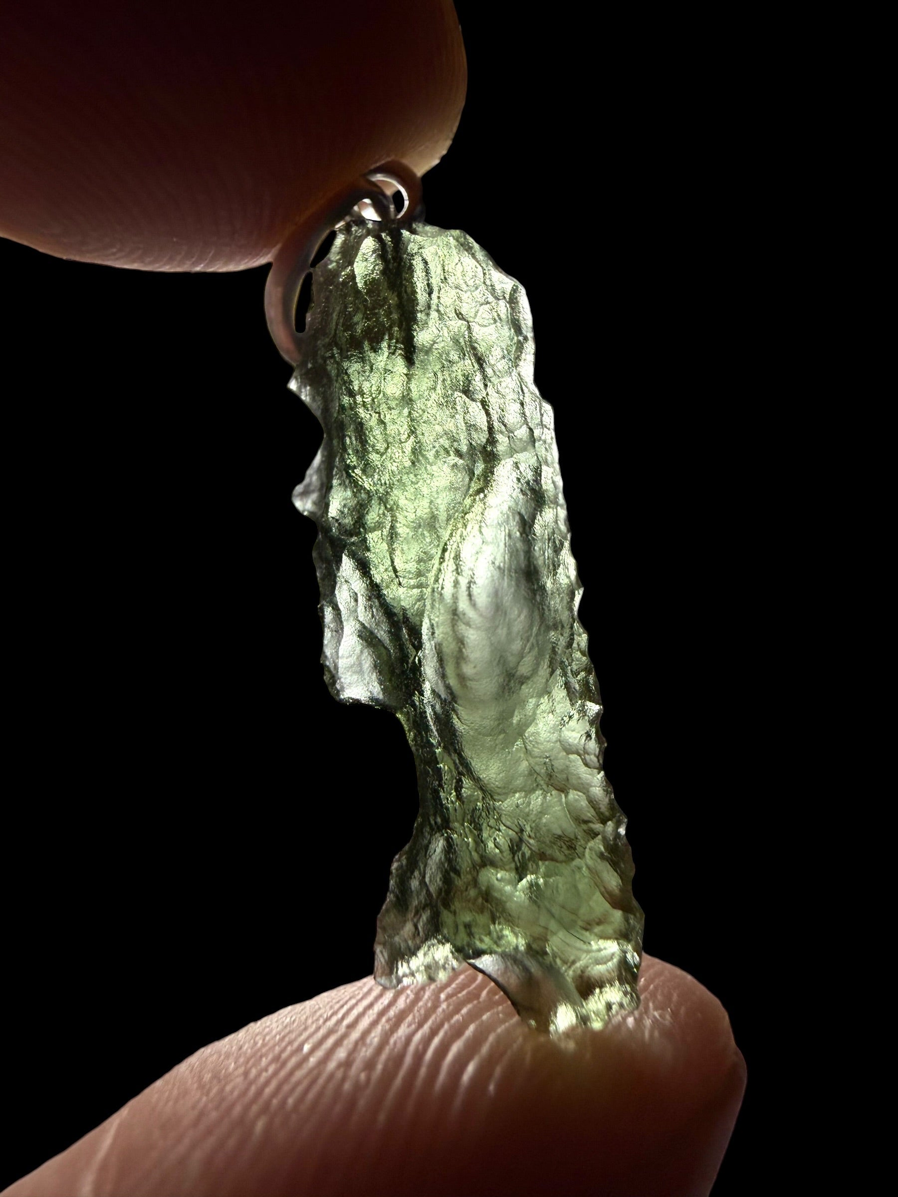 Silver moldavite pendant 1,3g - SP/V958