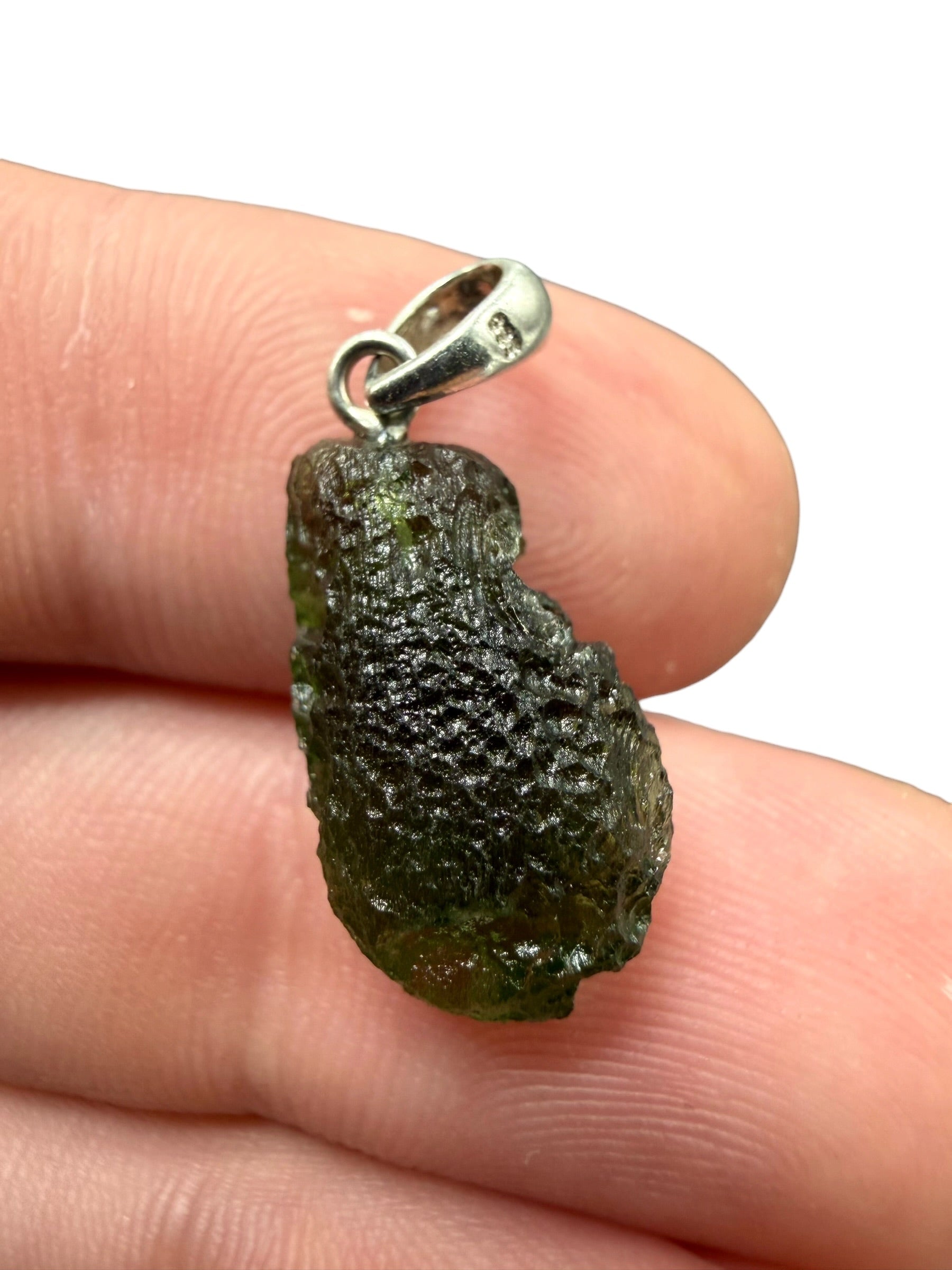 Silver moldavite pendant 1,55g - SP/V959