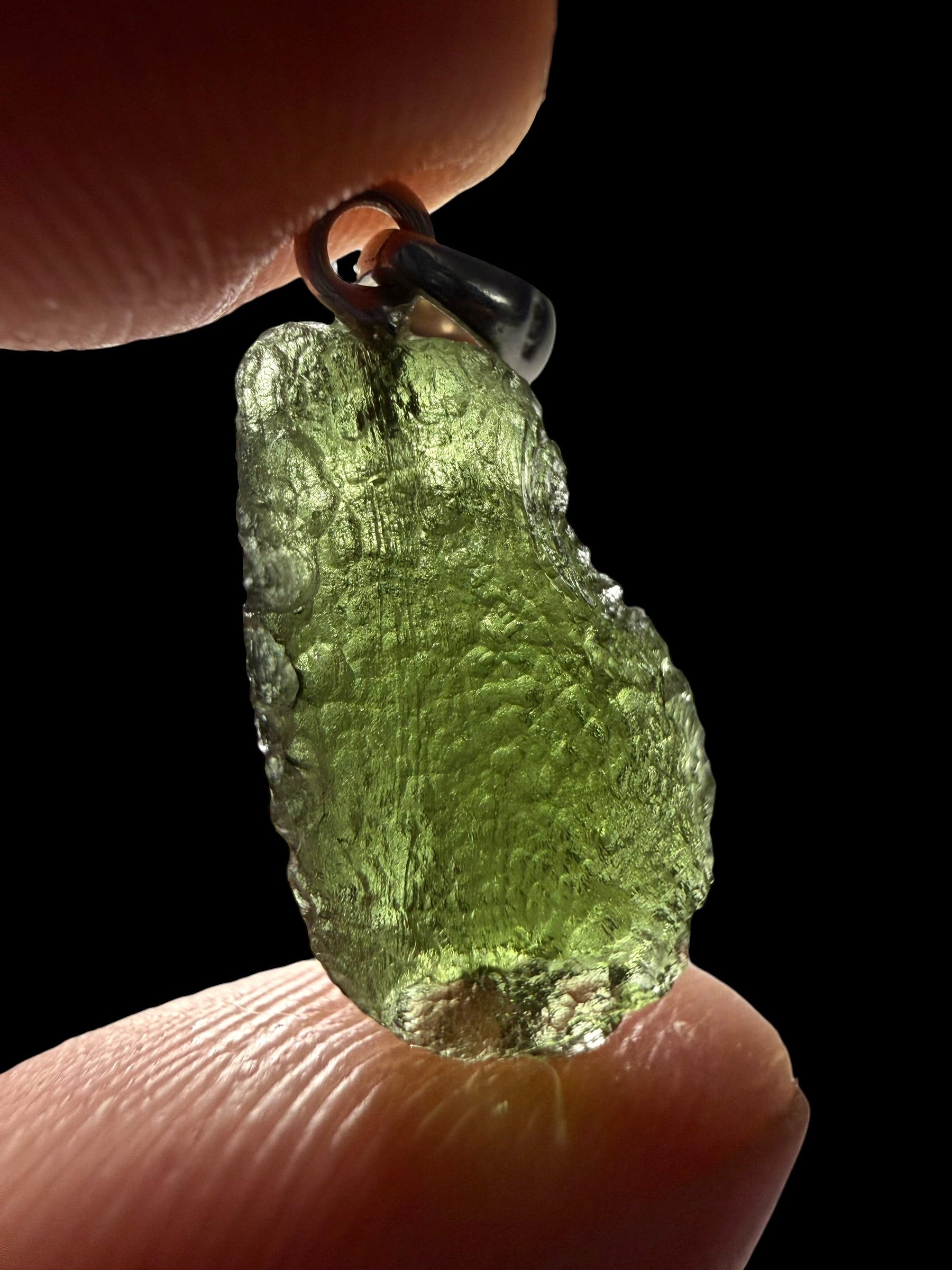 Silver moldavite pendant 1,55g - SP/V959