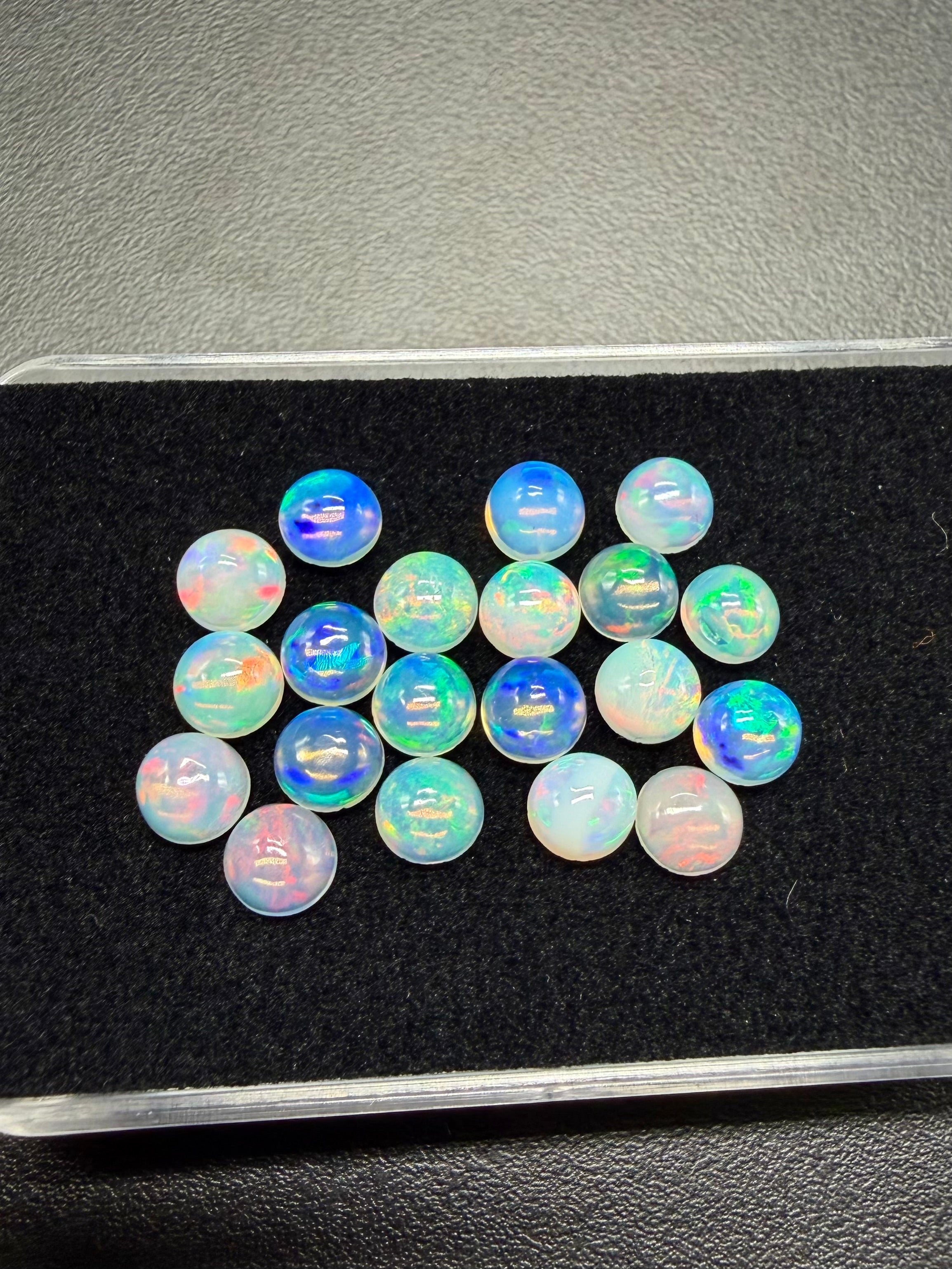 20 pcs precious opal cabochons – Welo, Ethiopia