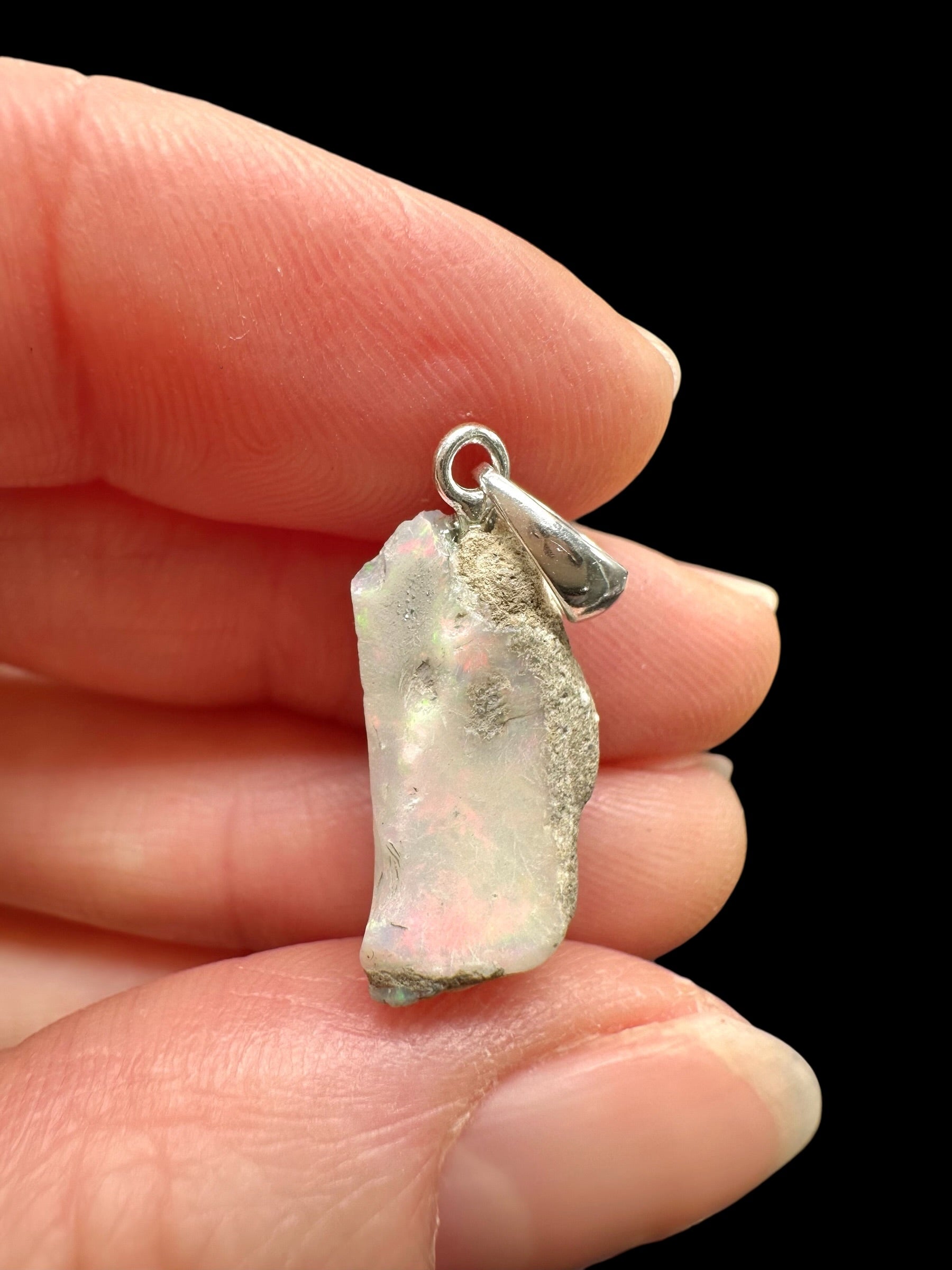 Silver precious opal pendant - SP/OP090
