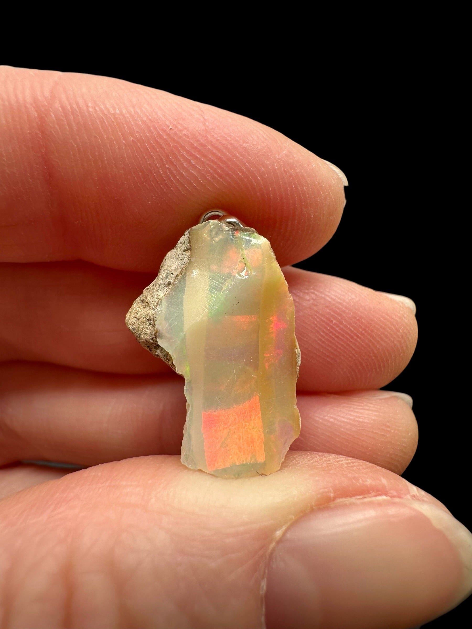 Silver precious opal pendant - SP/OP101