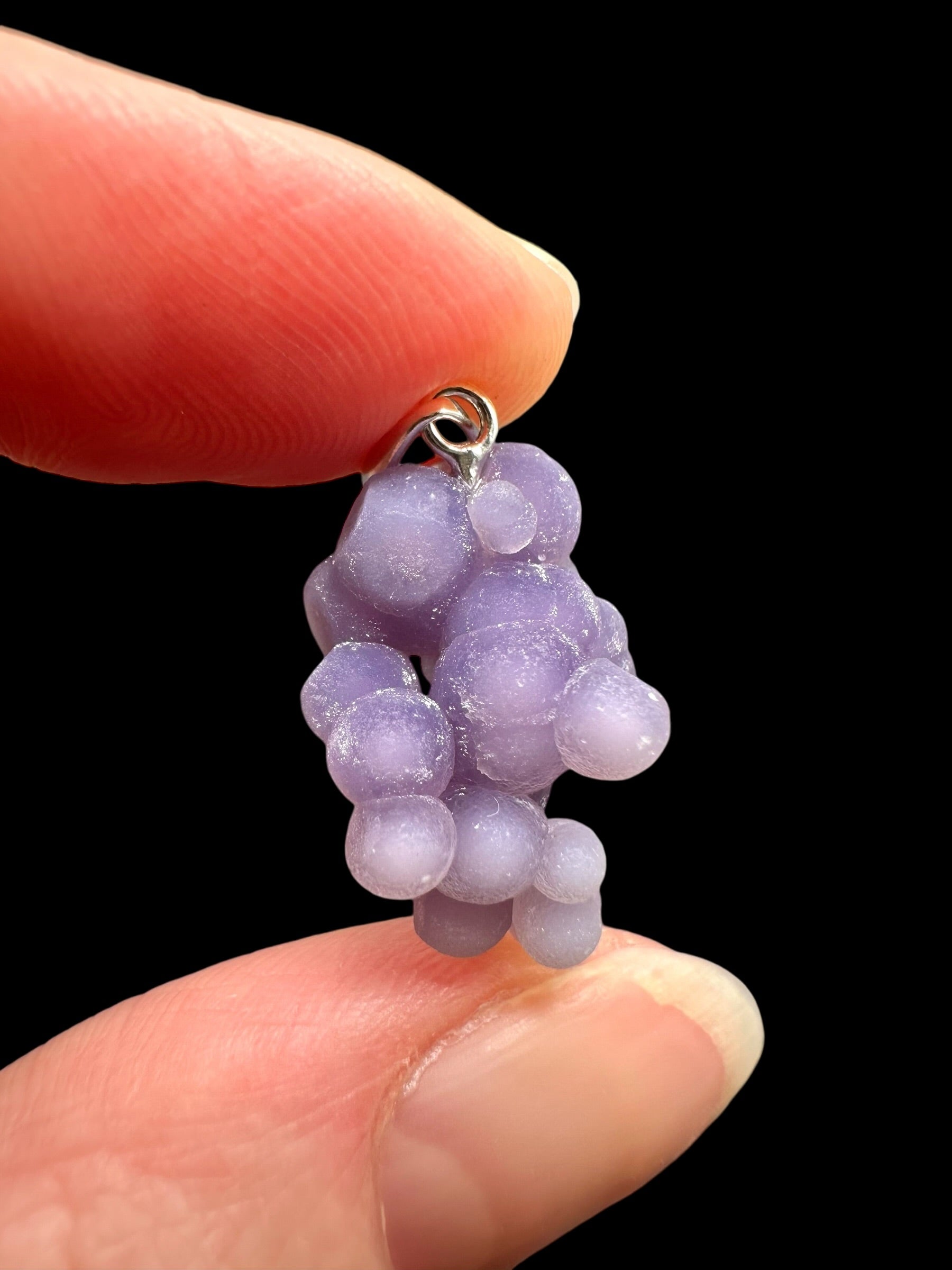 Silver grape chalcedony pendant - SP/HCH004