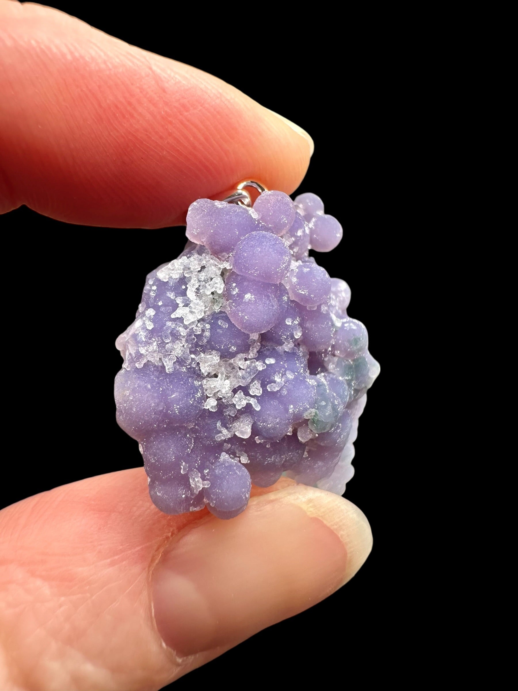 Silver grape chalcedony pendant - SP/HCH005