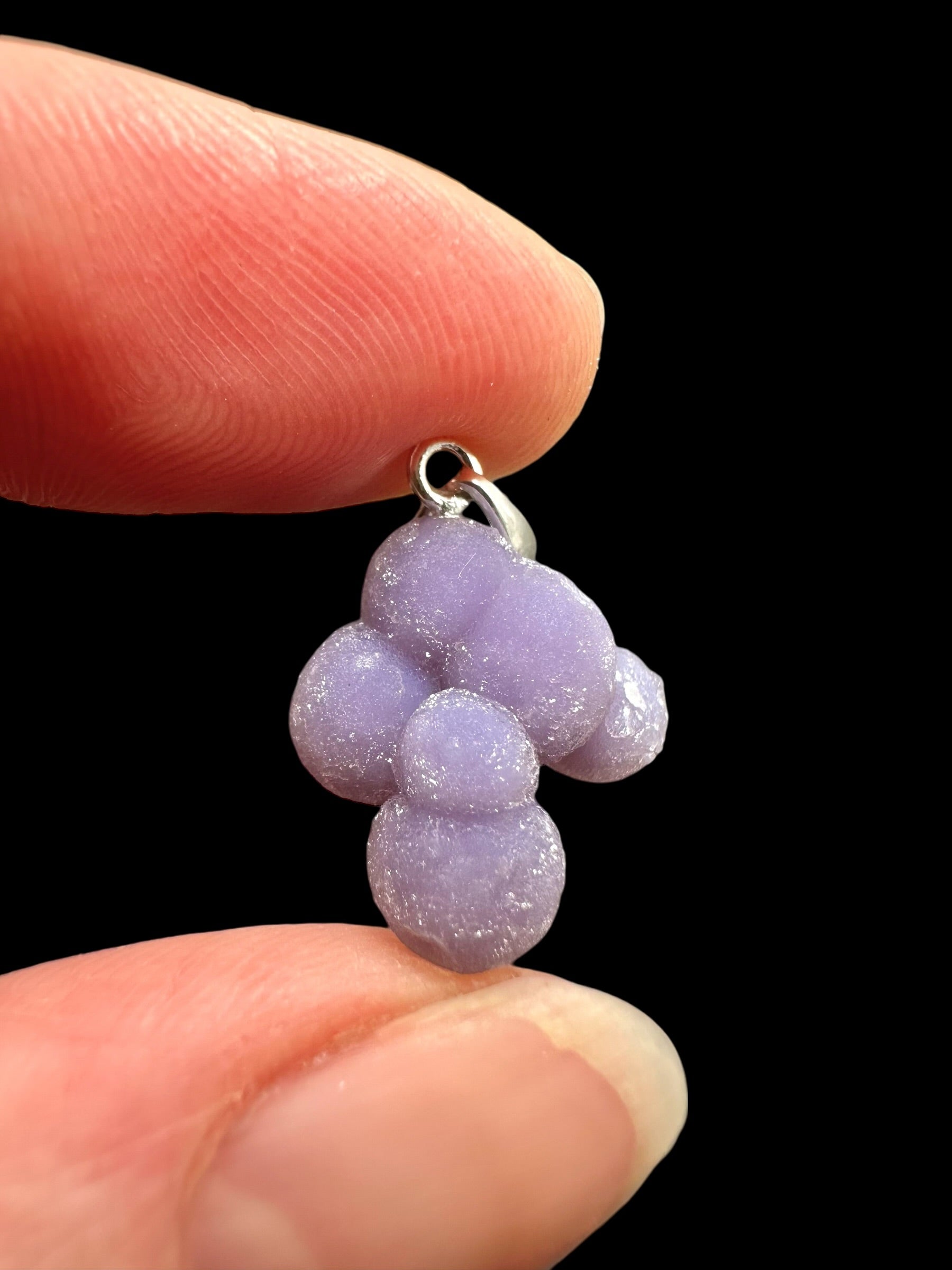 Silver grape chalcedony pendant - SP/HCH006