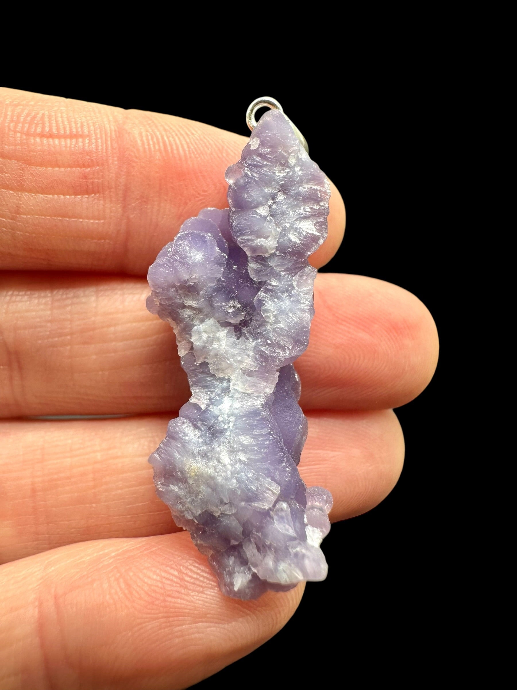 Silver grape chalcedony pendant - SP/HCH007
