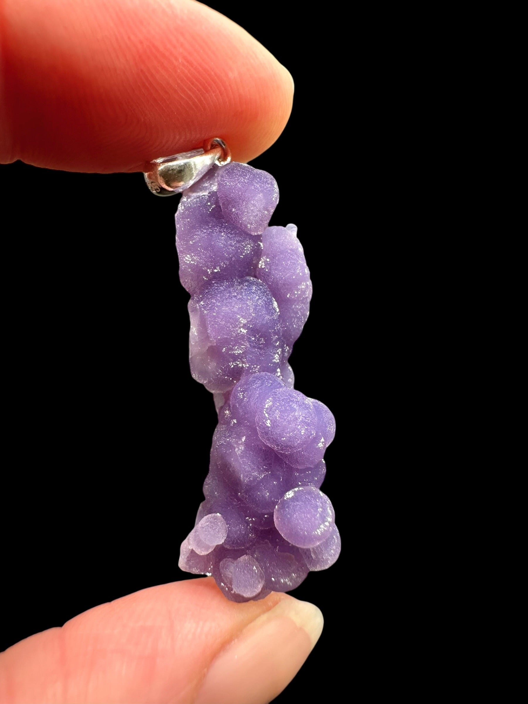 Silver grape chalcedony pendant - SP/HCH007