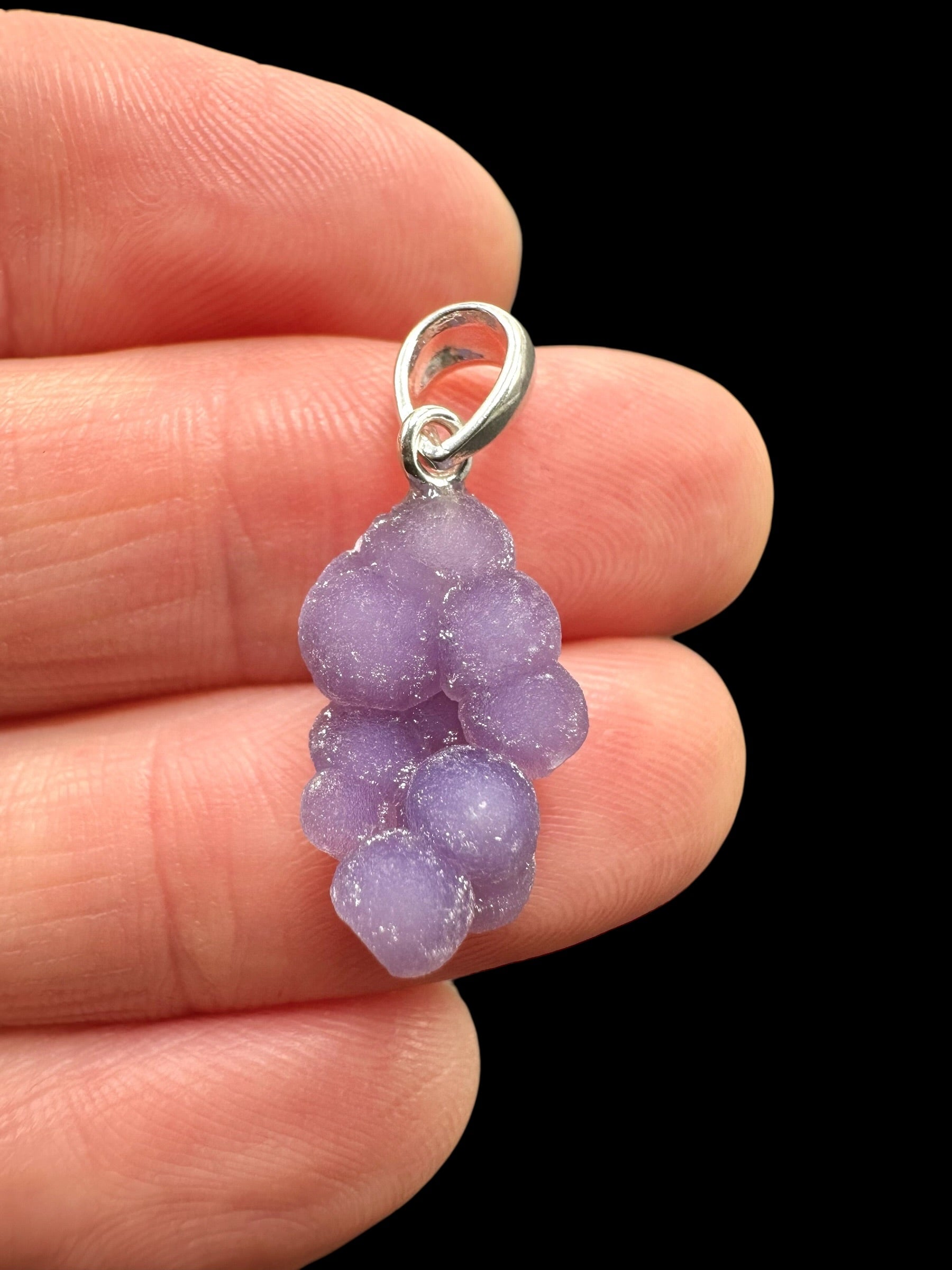 Silver grape chalcedony pendant - SP/HCH008