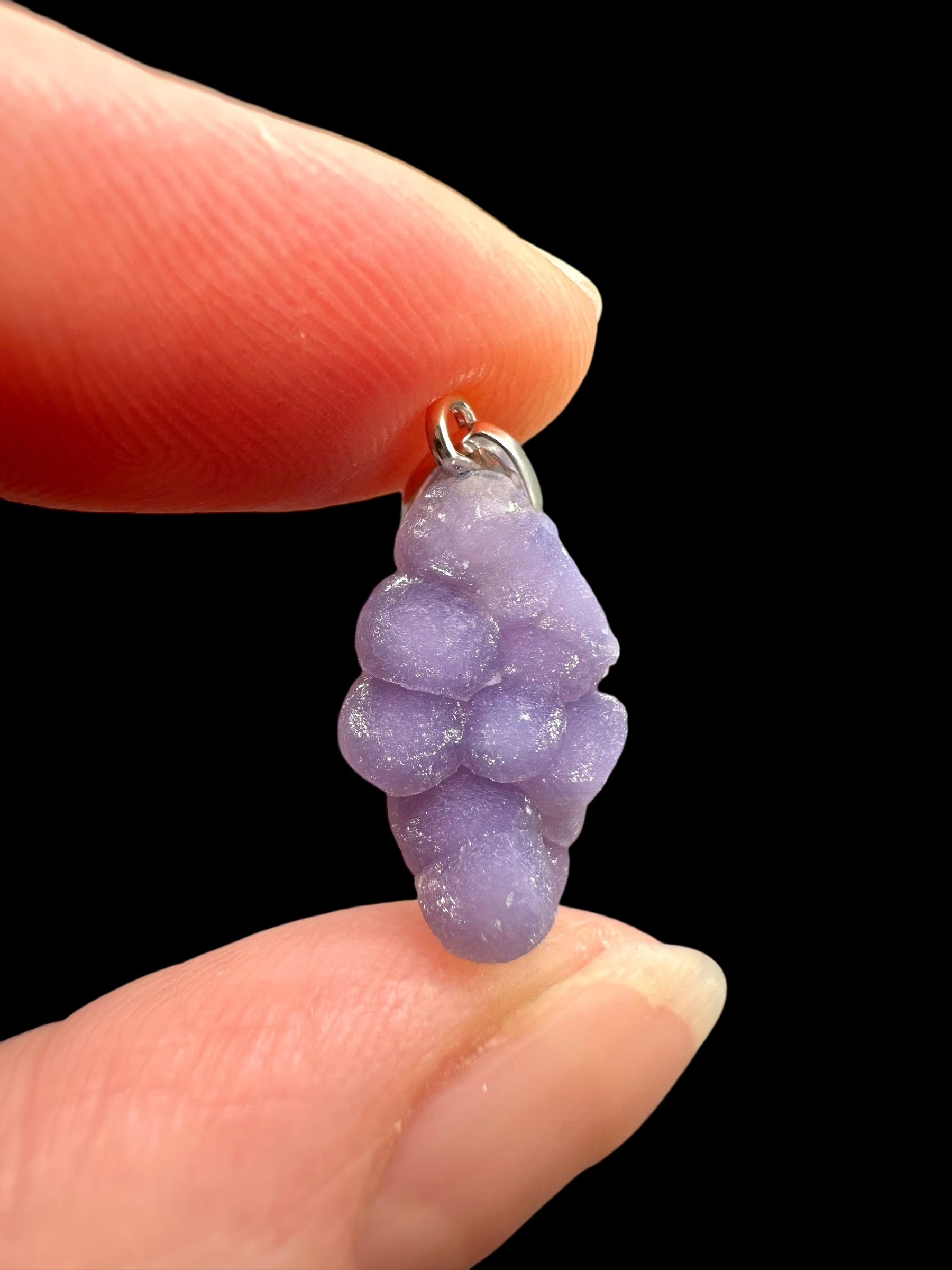Silver grape chalcedony pendant - SP/HCH008