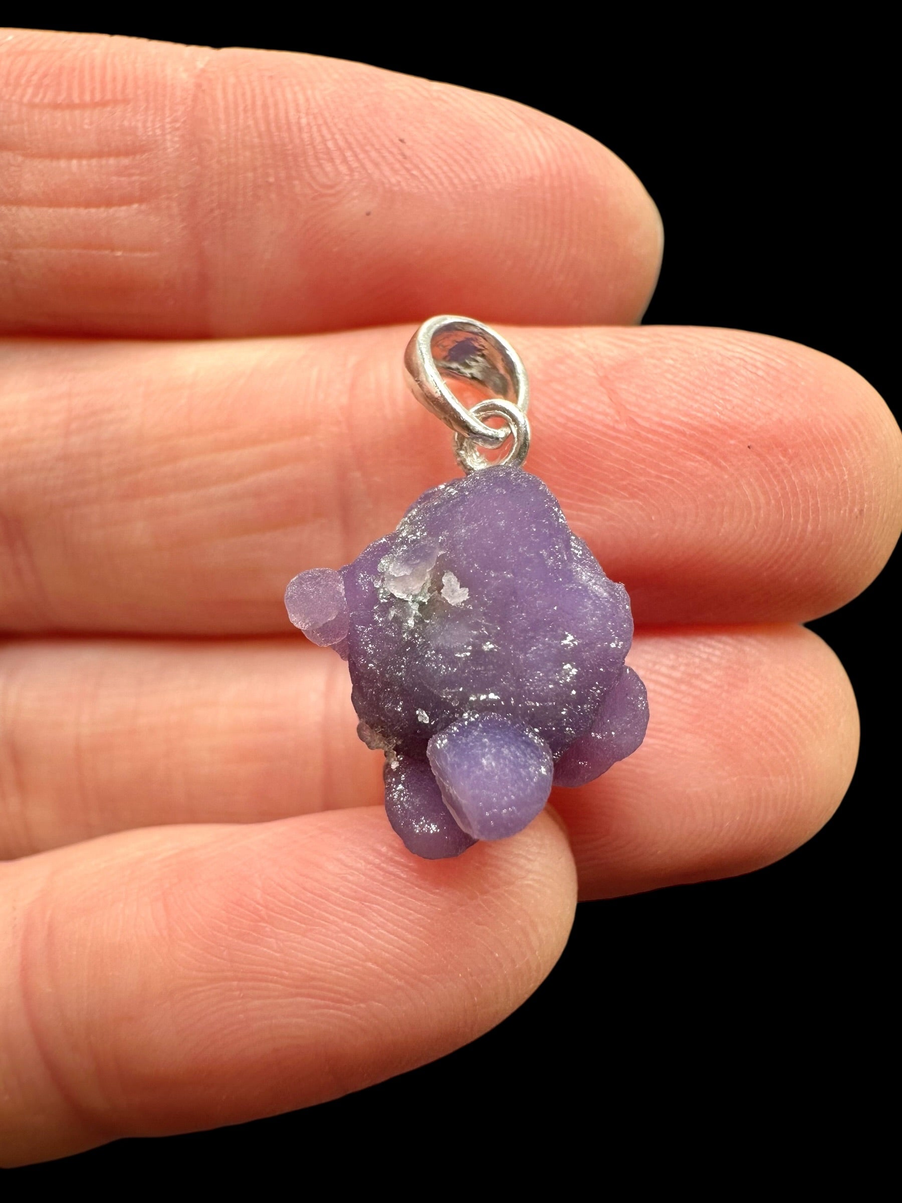 Silver grape chalcedony pendant - SP/HCH010