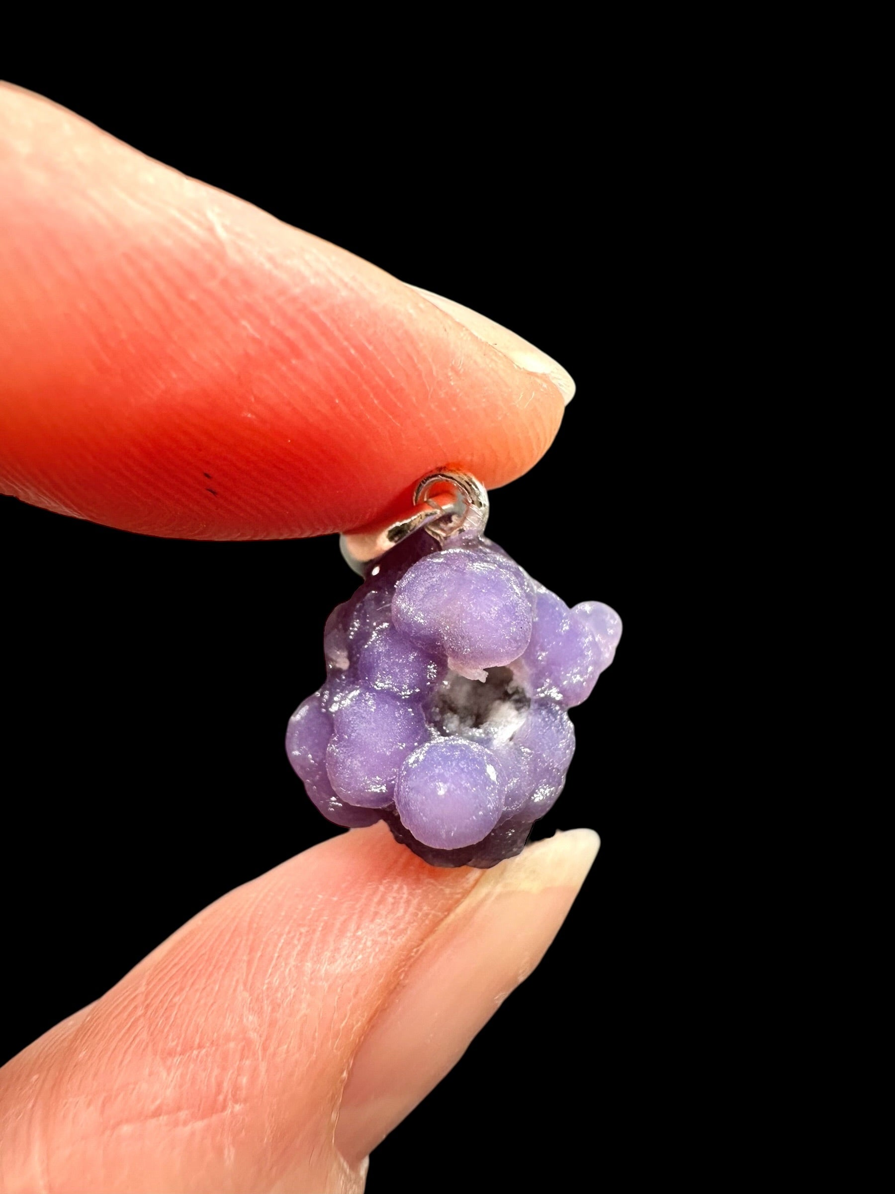 Silver grape chalcedony pendant - SP/HCH010