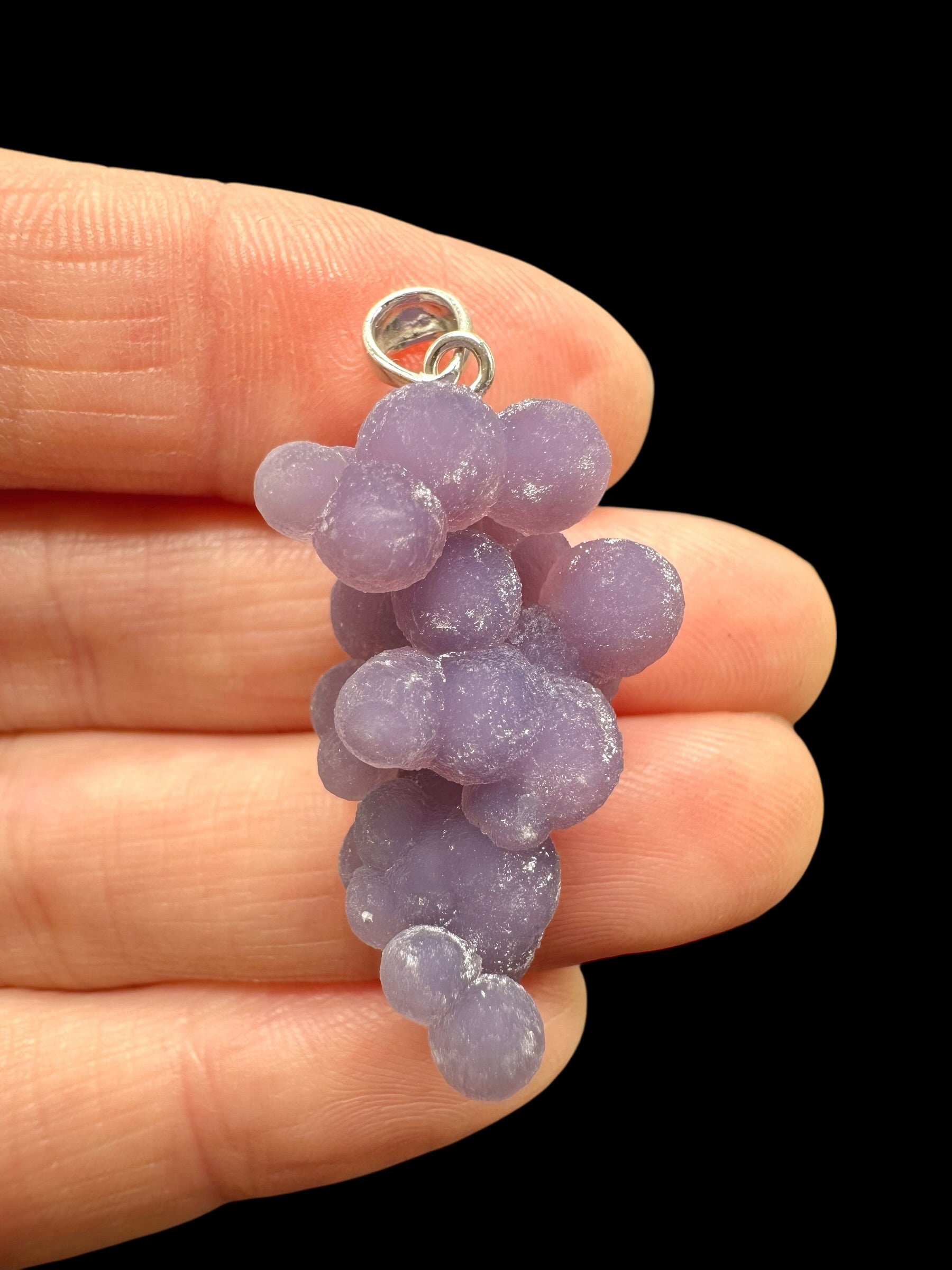 Silver grape chalcedony pendant - SP/HCH011