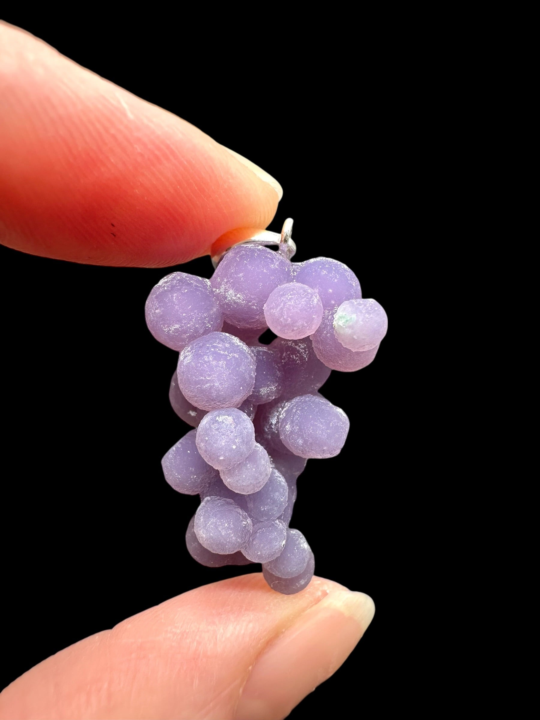 Silver grape chalcedony pendant - SP/HCH011