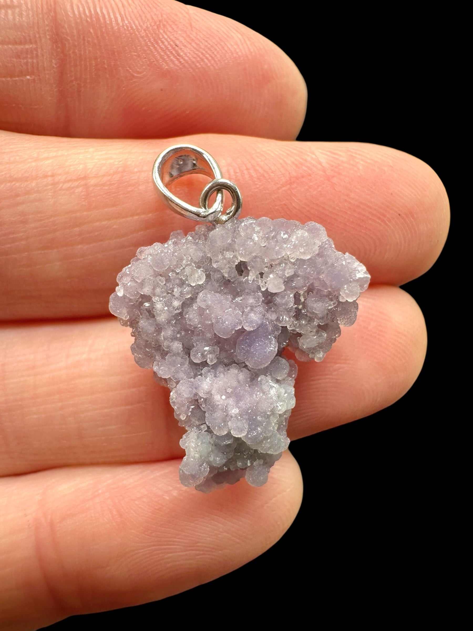 Silver grape chalcedony pendant - SP/HCH012