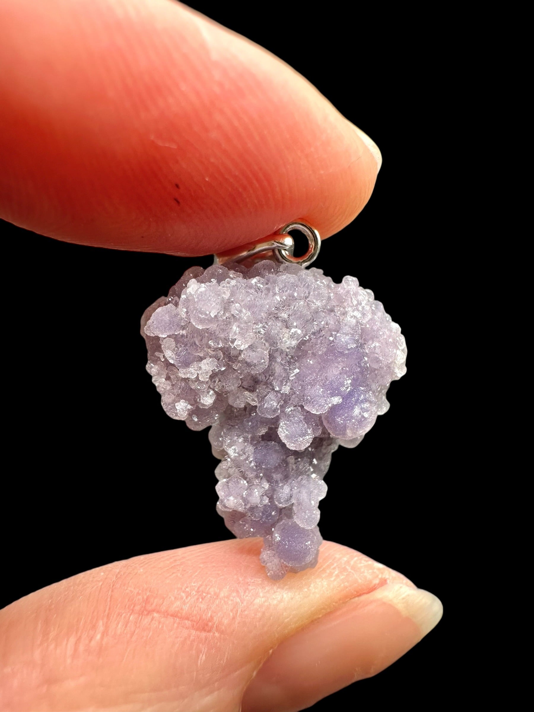 Silver grape chalcedony pendant - SP/HCH012