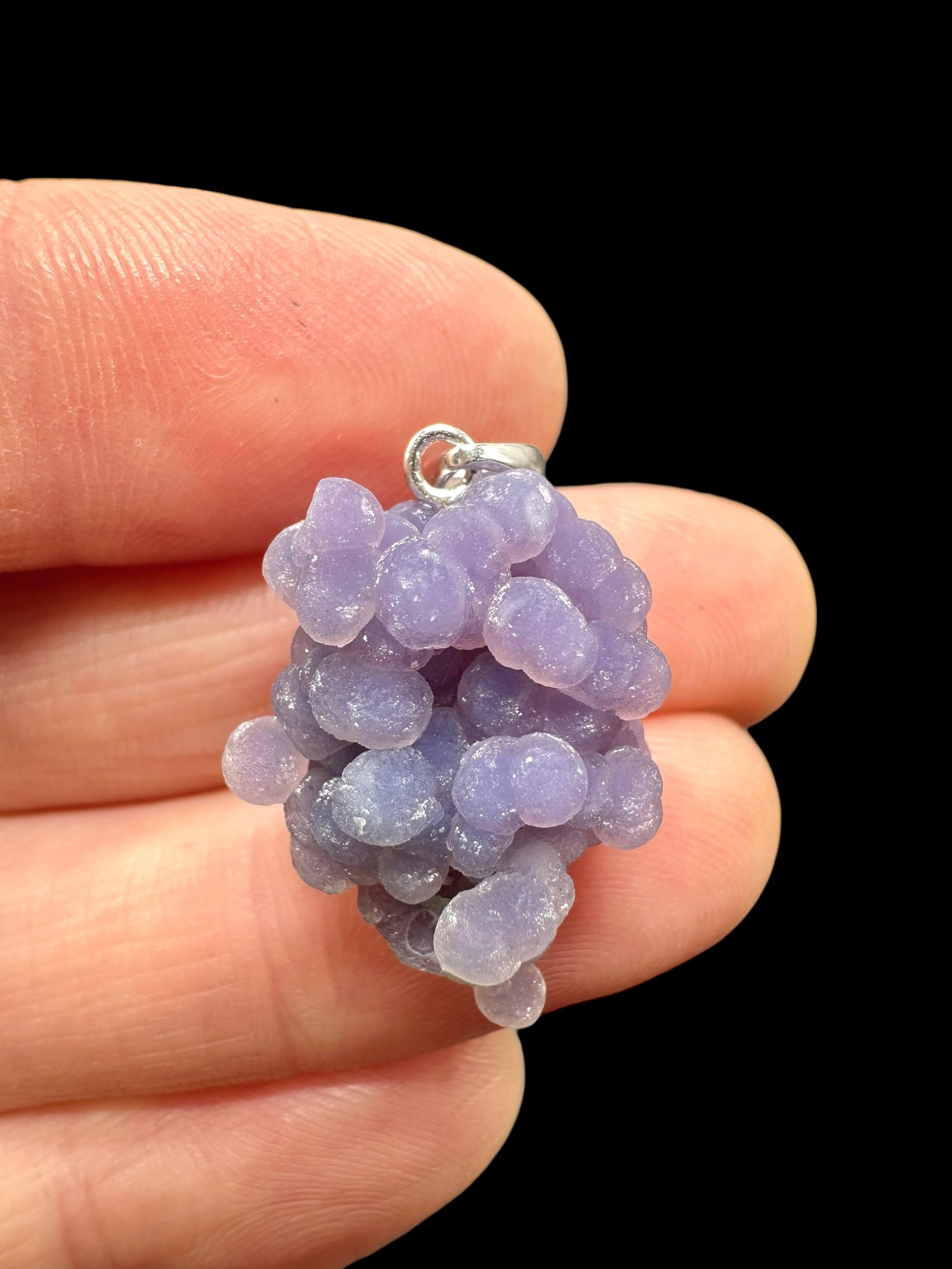 Silver grape chalcedony pendant - SP/HCH013