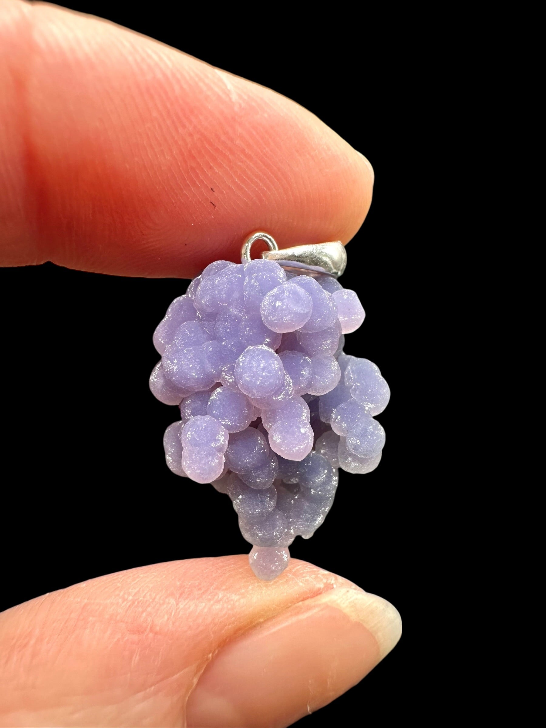 Silver grape chalcedony pendant - SP/HCH013