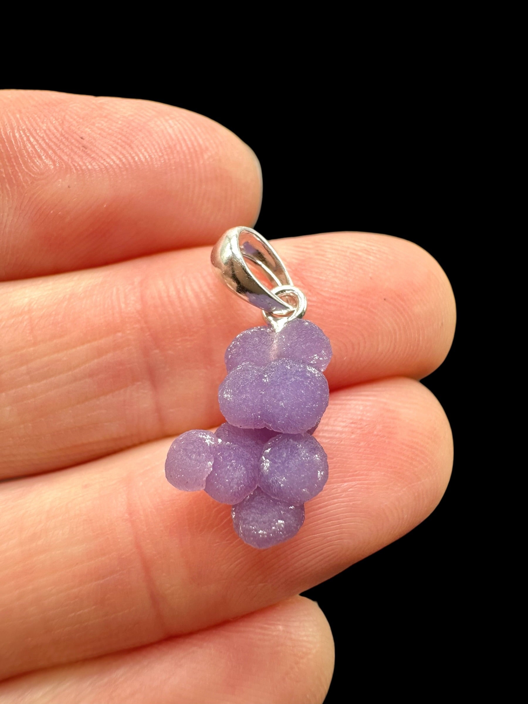 Silver grape chalcedony pendant - SP/HCH014