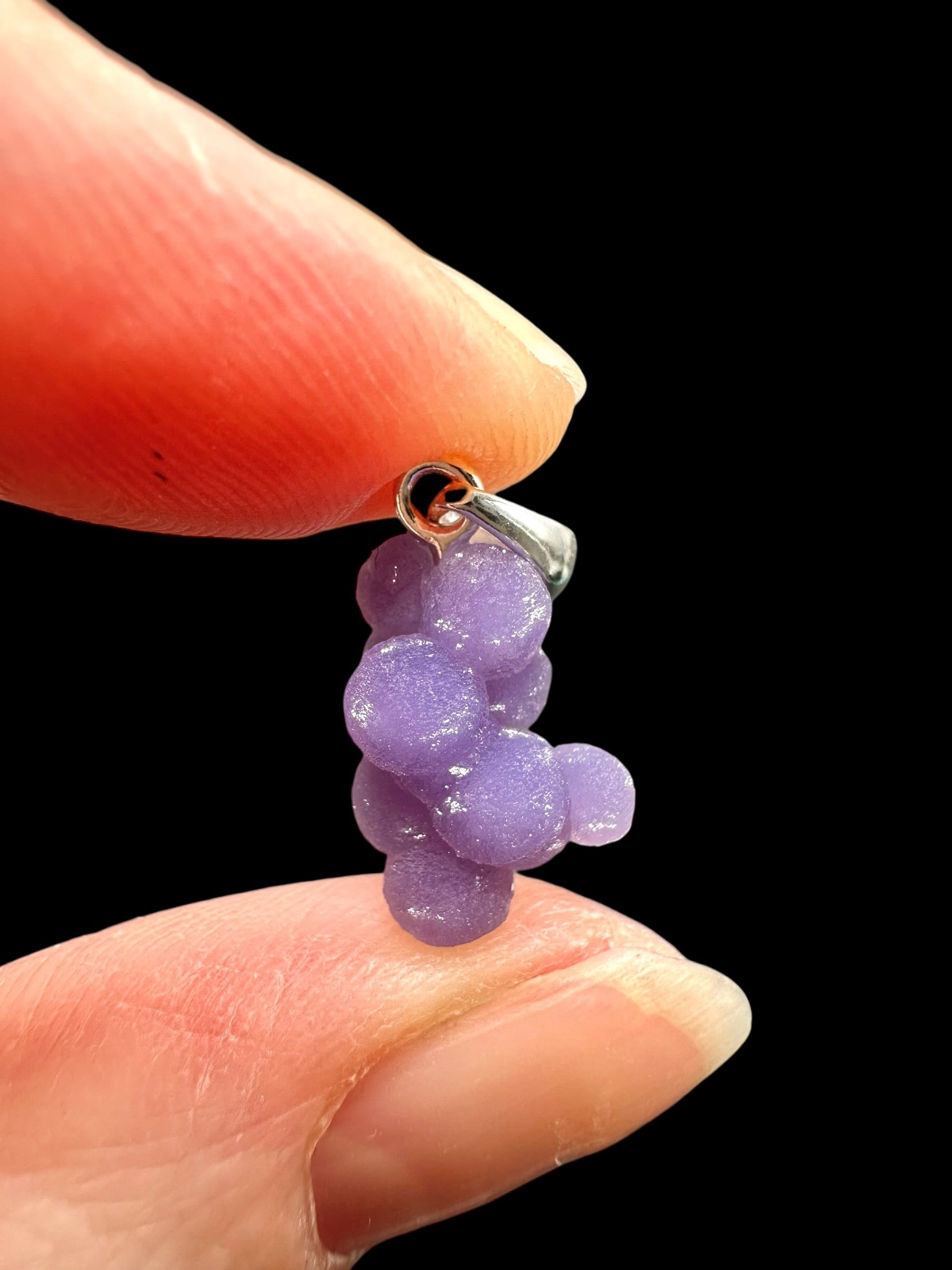 Silver grape chalcedony pendant - SP/HCH014