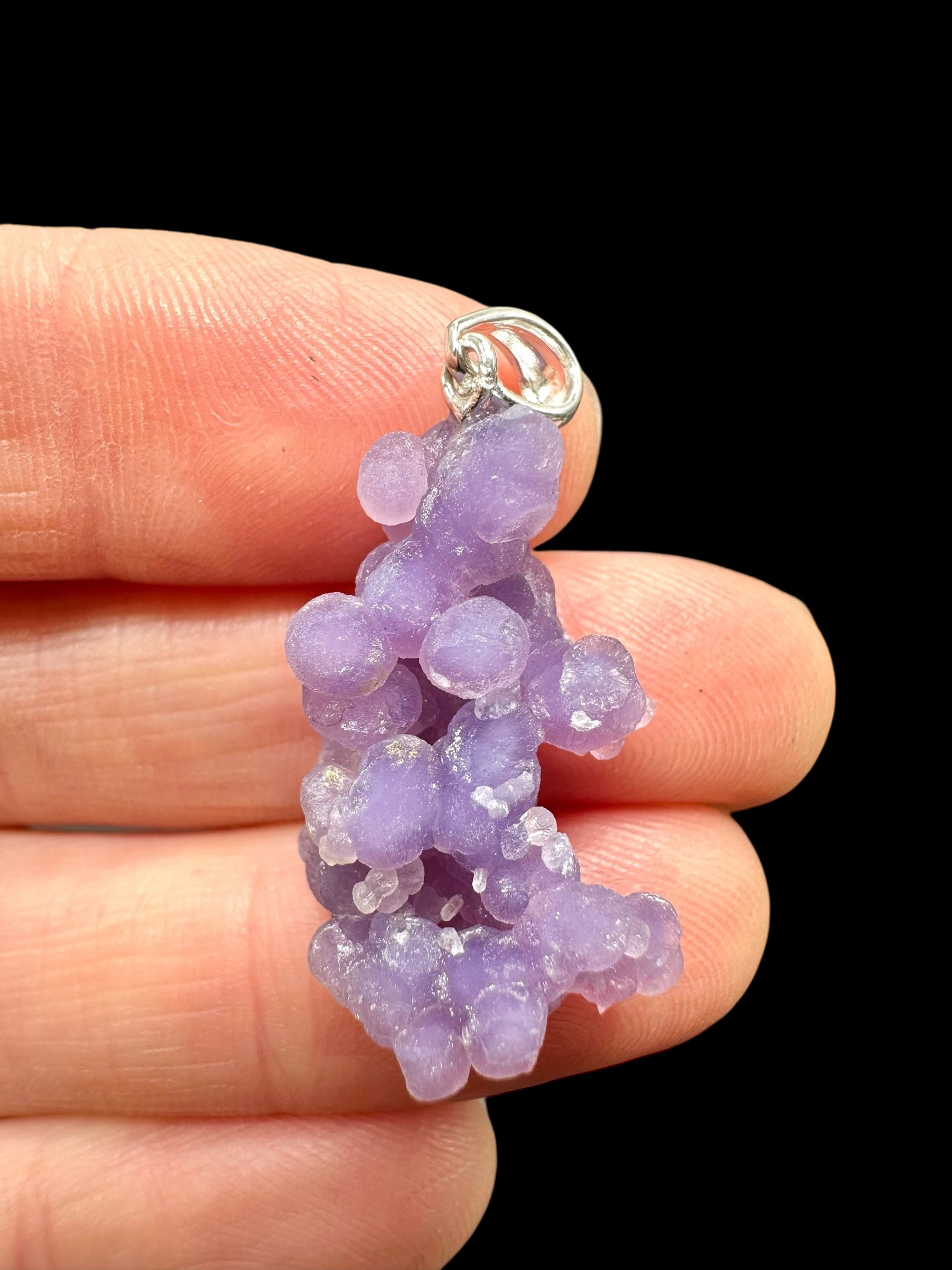 Silver grape chalcedony pendant - SP/HCH015