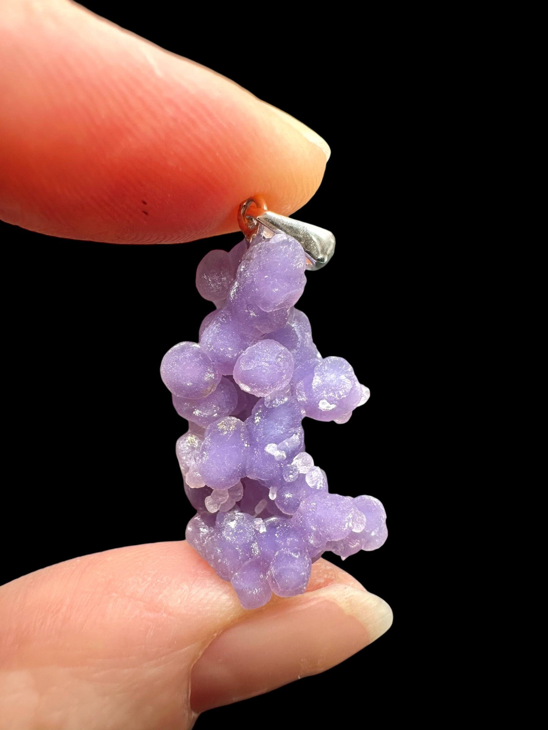 Silver grape chalcedony pendant - SP/HCH015