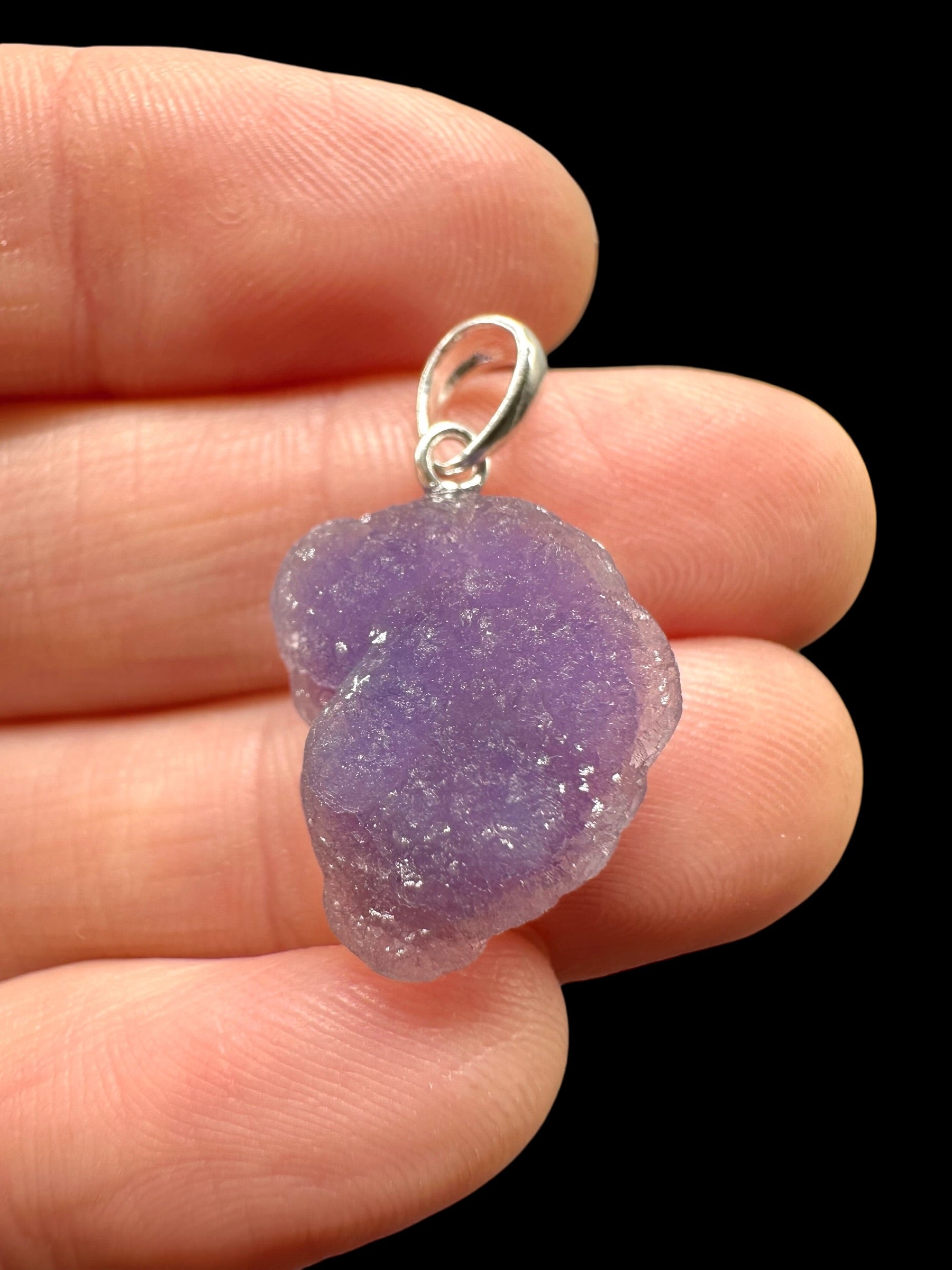 Silver grape chalcedony pendant - SP/HCH016