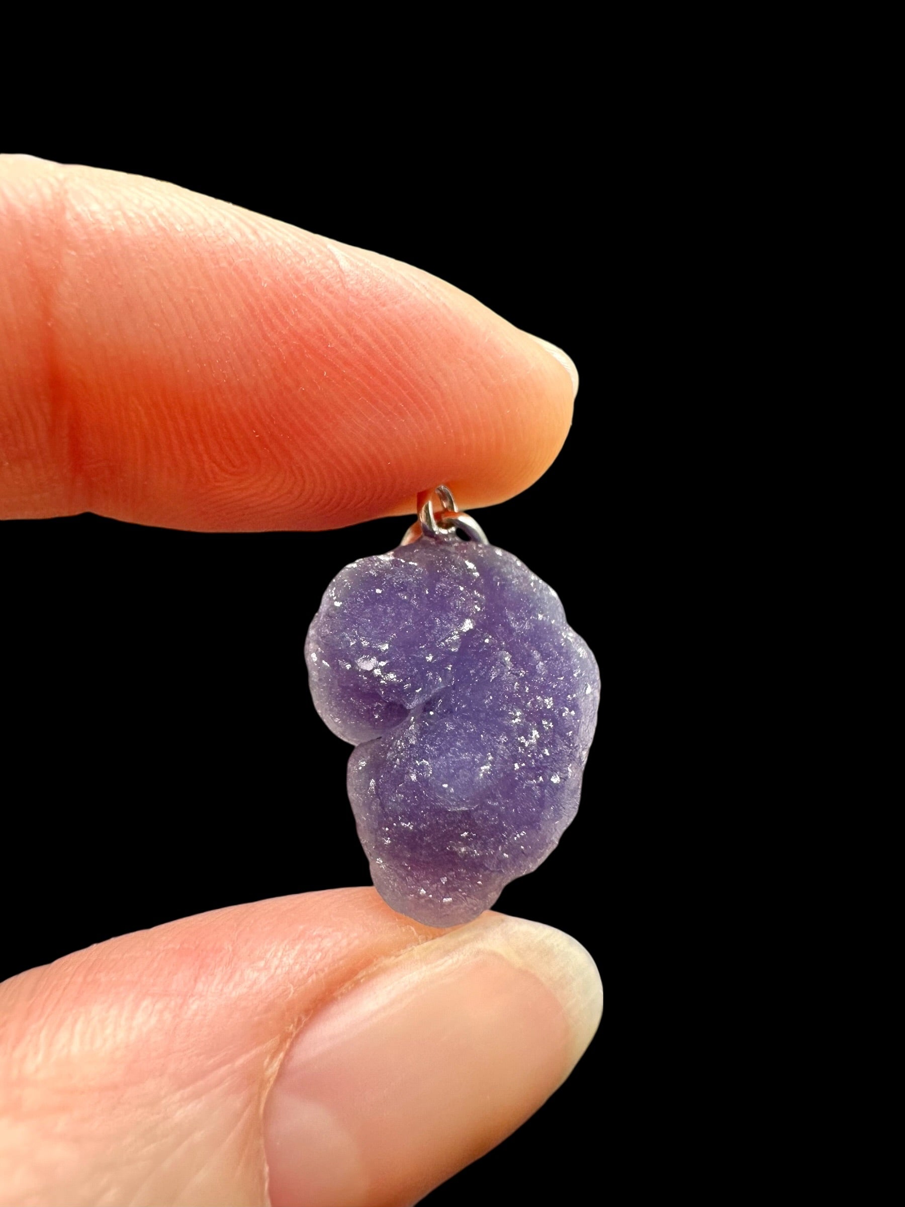 Silver grape chalcedony pendant - SP/HCH016