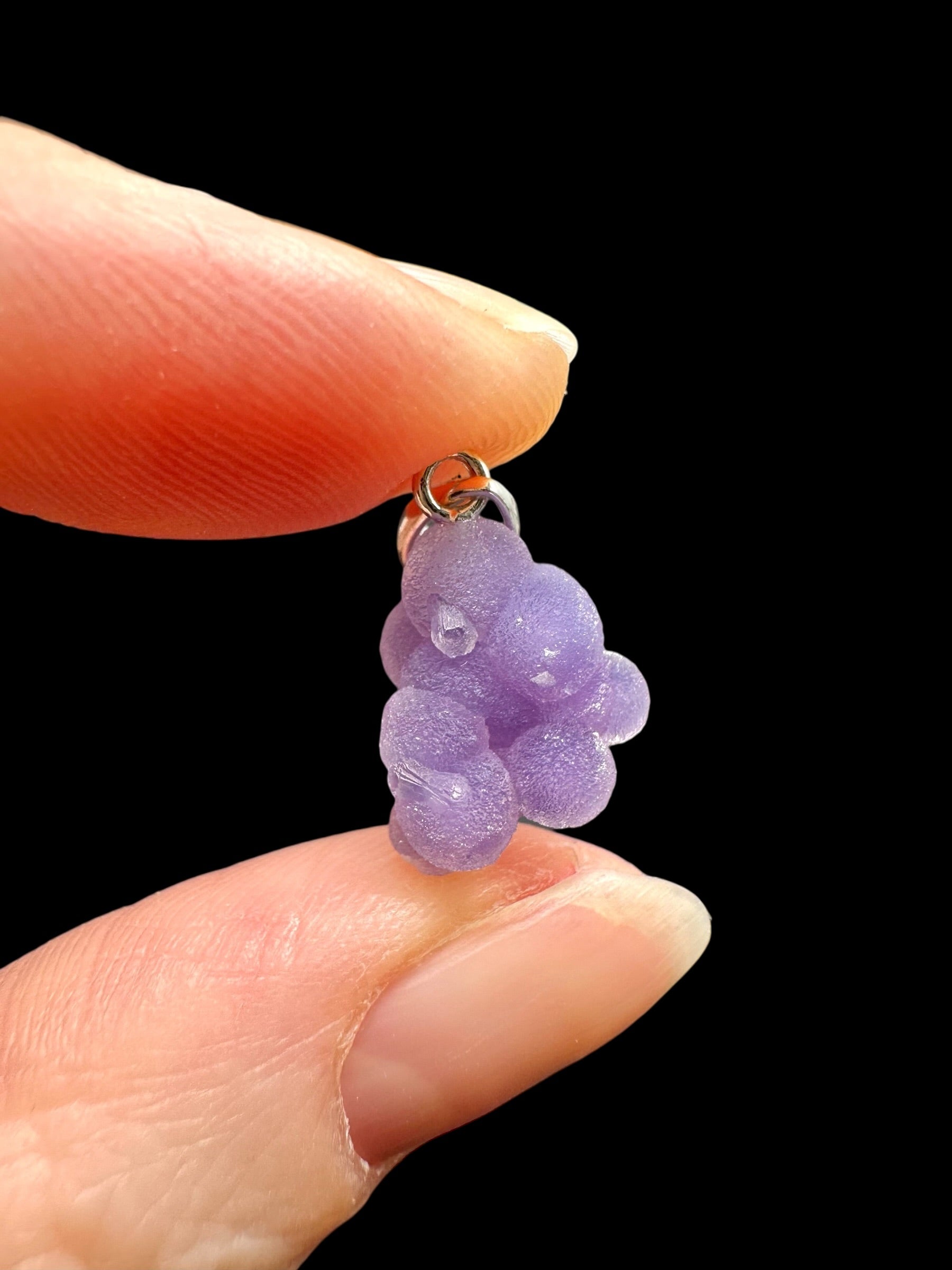 Silver grape chalcedony pendant - SP/HCH017